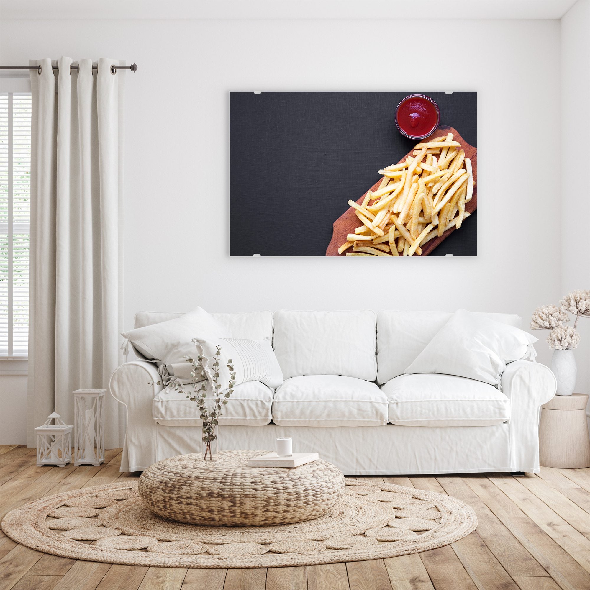 Wandbild - Pommes und Ketchup