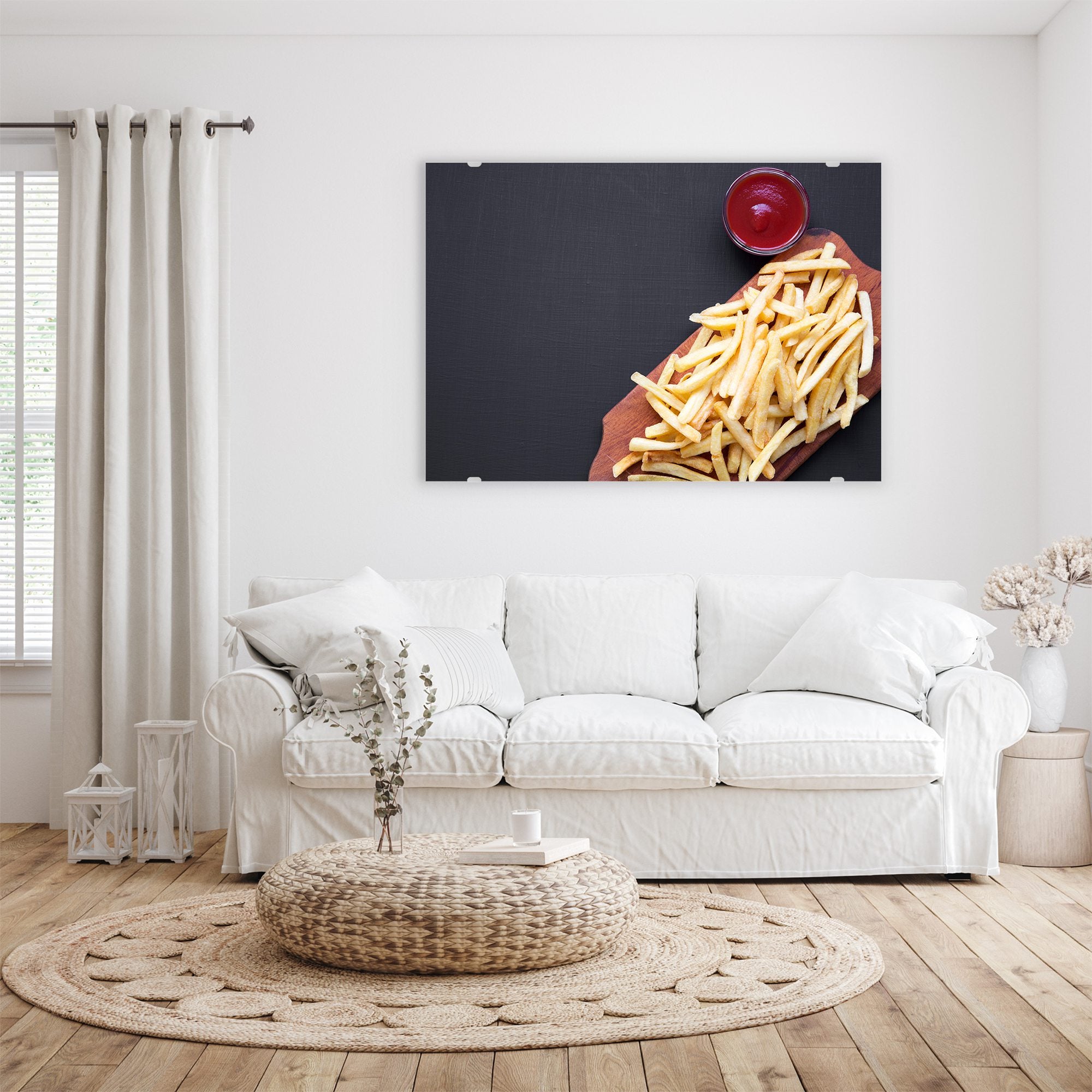 Wandbild - Pommes und Ketchup