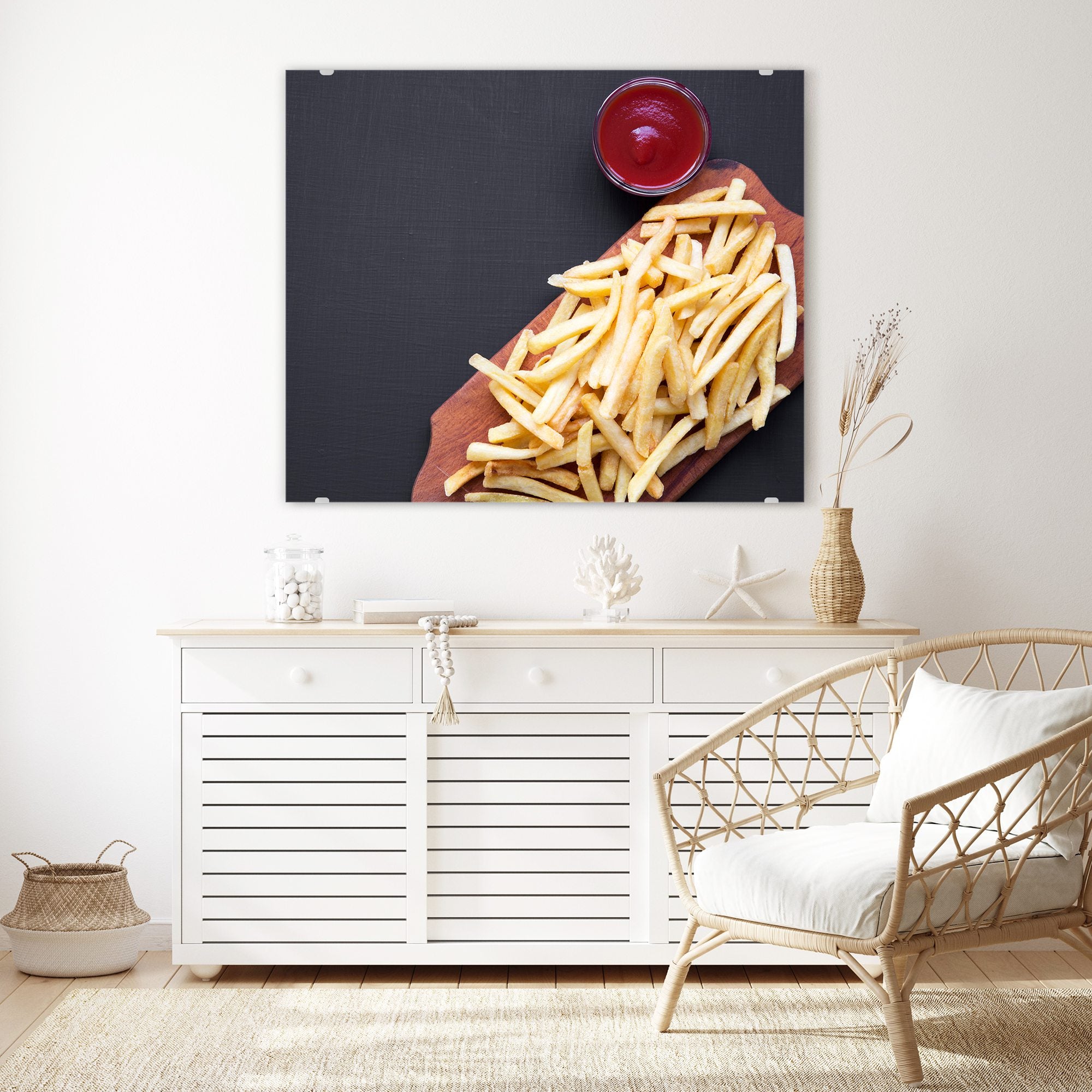 Wandbild - Pommes und Ketchup