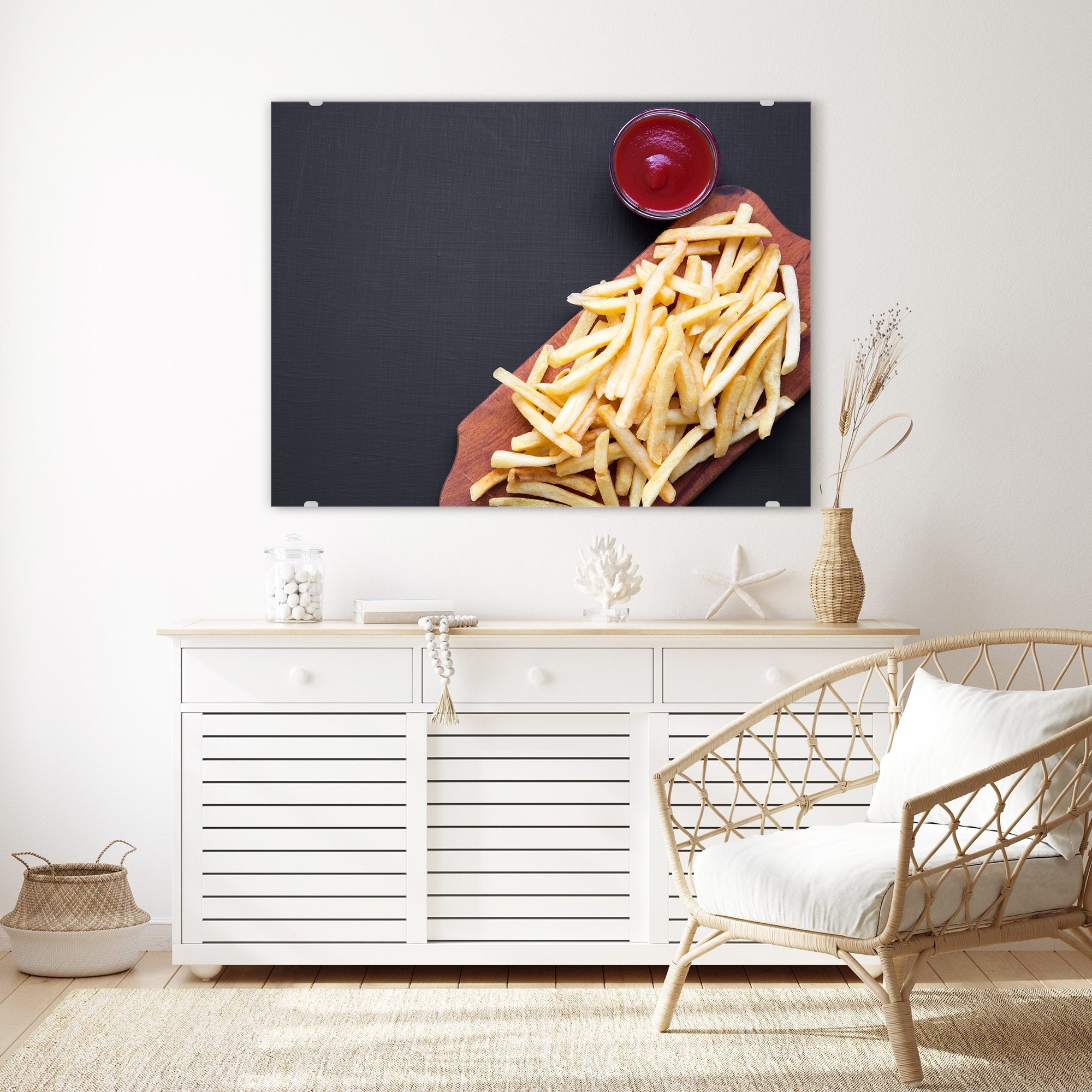 Wandbild - Pommes und Ketchup