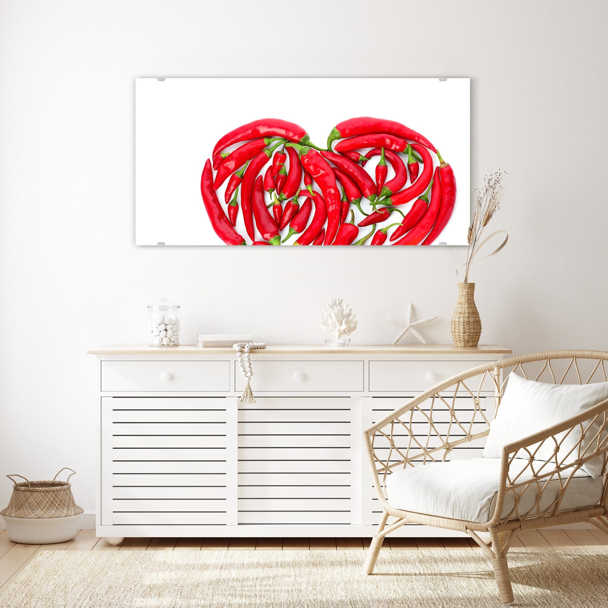 Wandbild - Herz aus Chili