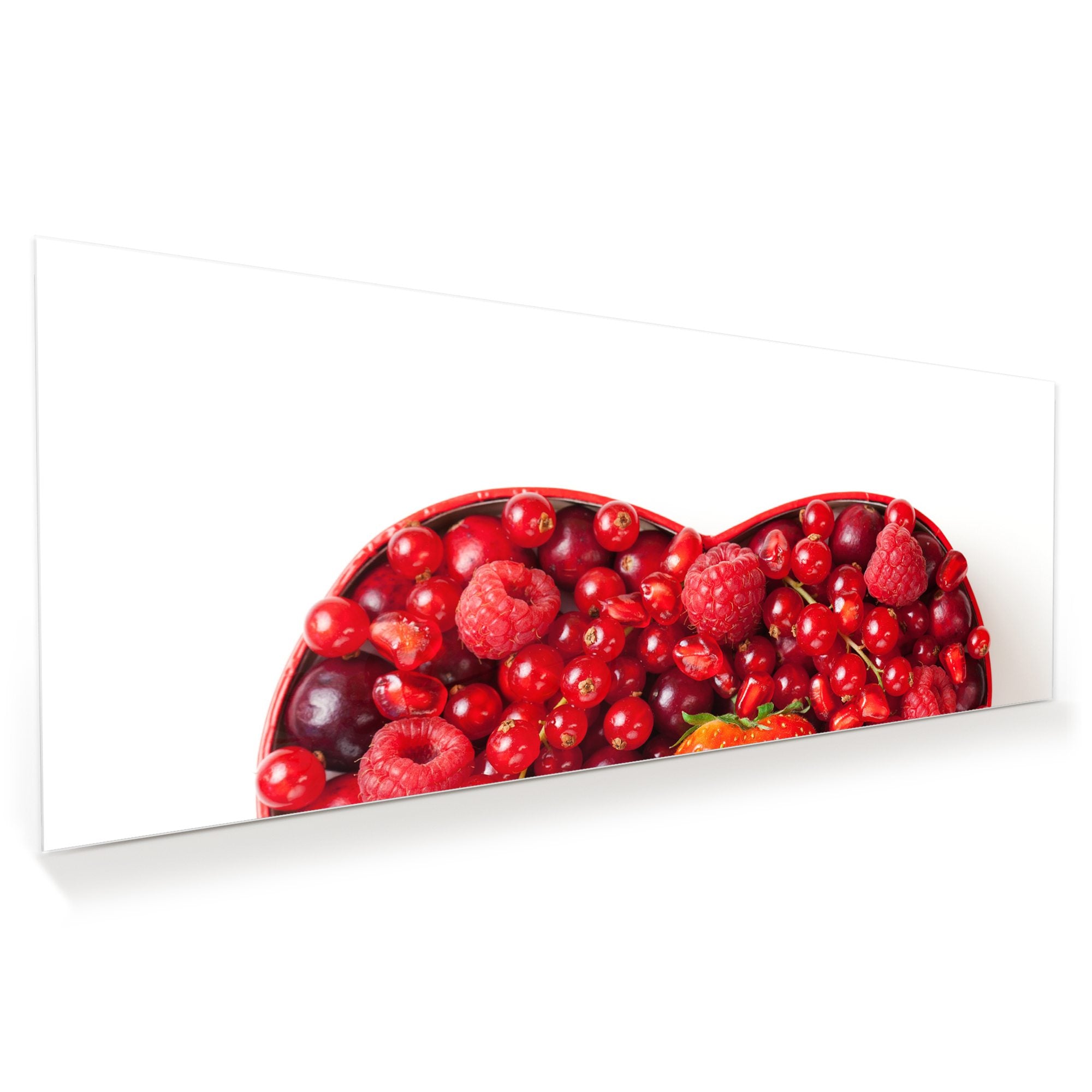 Wandbild - Herz aus Beeren und Erdbeere