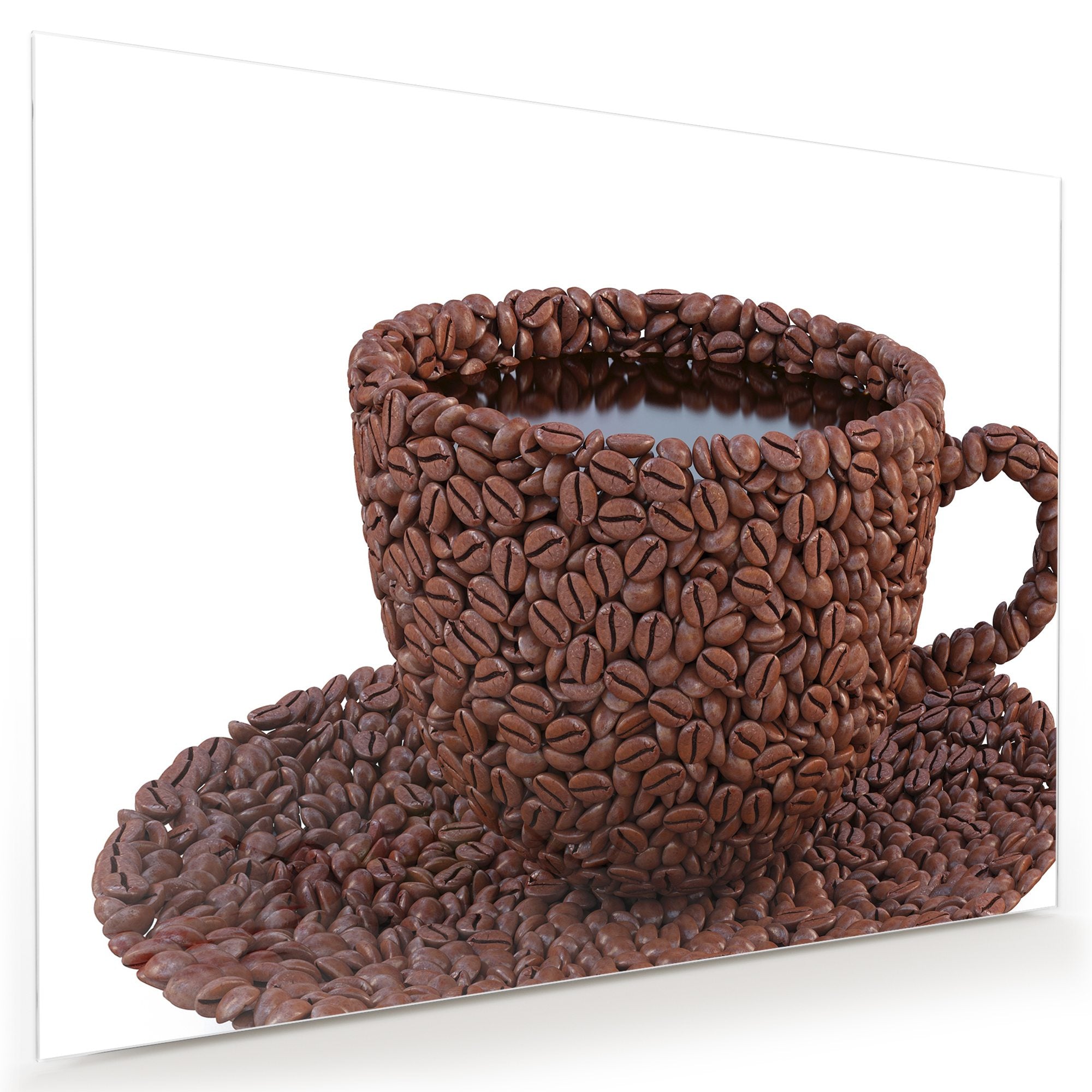 Wandbild - Tasse aus Kaffeebohnen