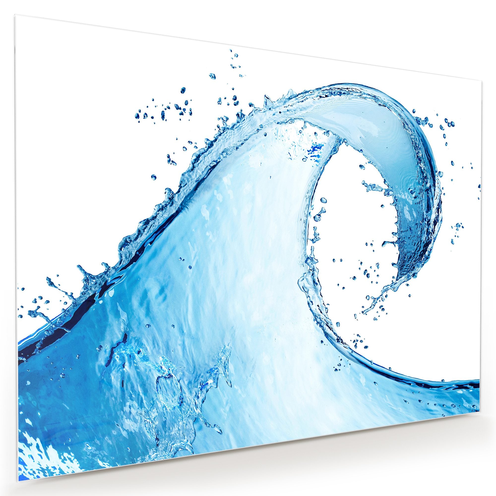 Wandbild - Blaue Wasserwelle