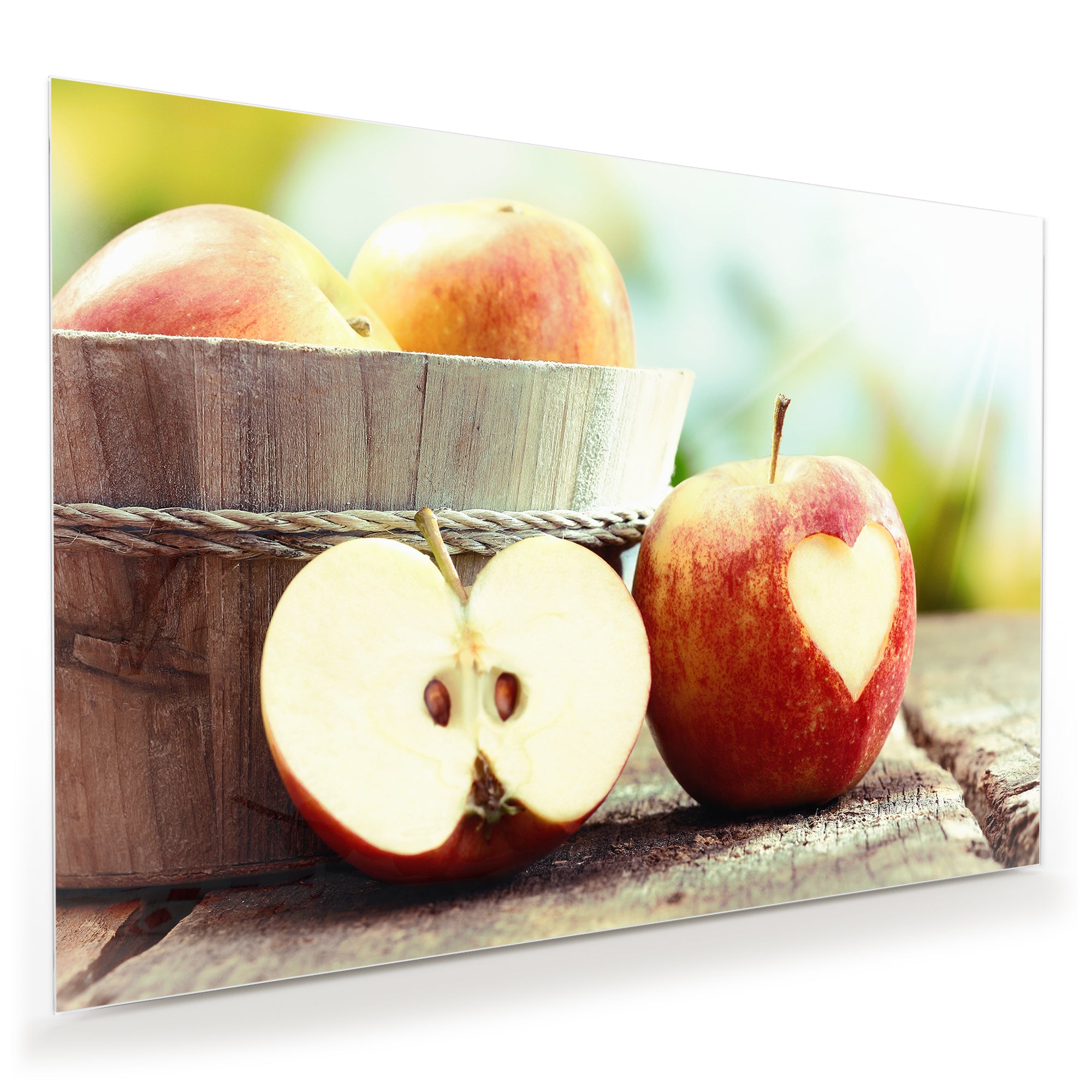 Wandbild - Herz in Apfel