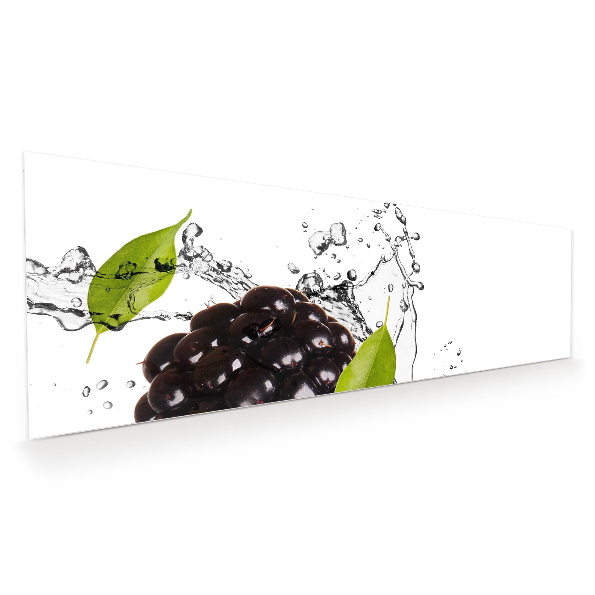 Wandbild - Brombeeren im Wasser Splash