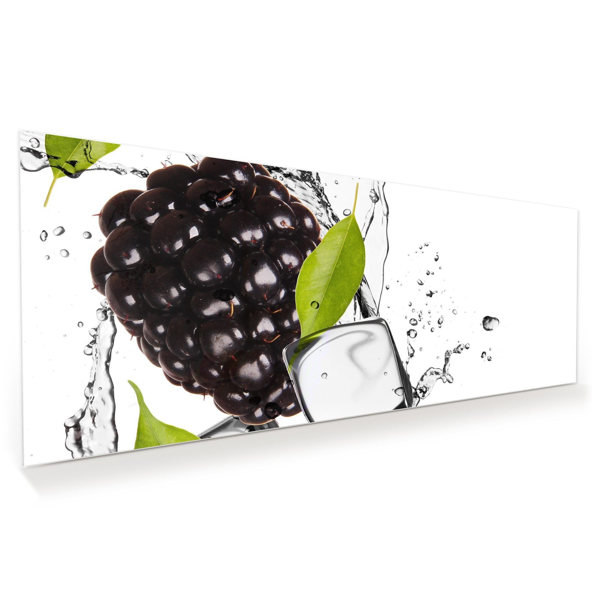 Wandbild - Brombeeren im Wasser Splash