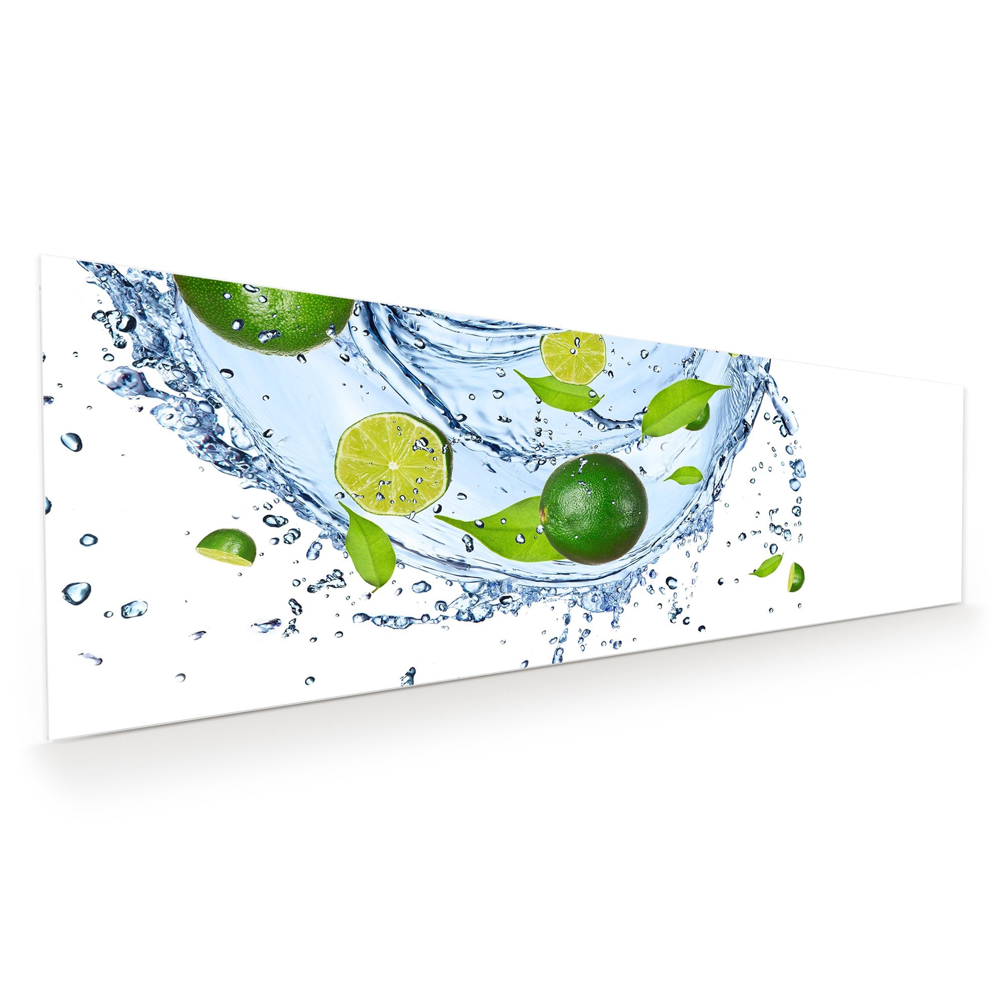 Wandbild - Limette im Wassersplash