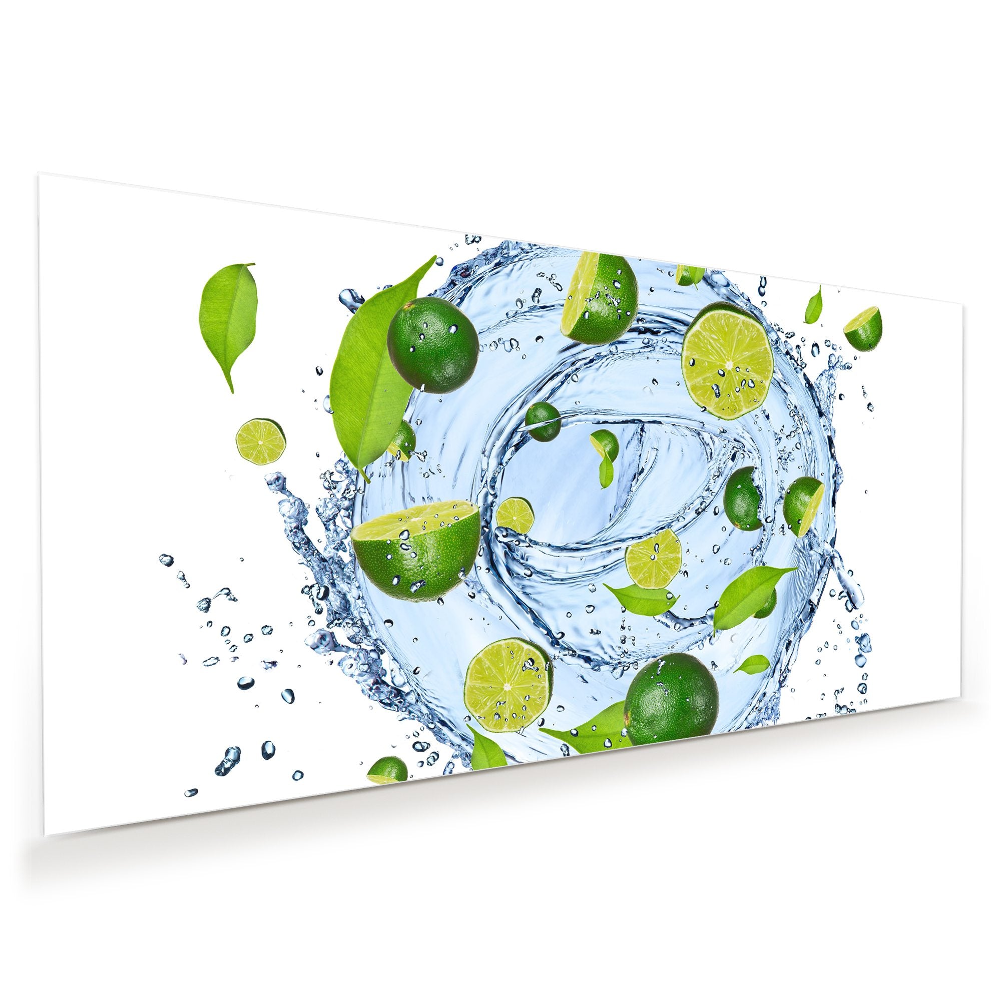 Wandbild - Limette im Wassersplash