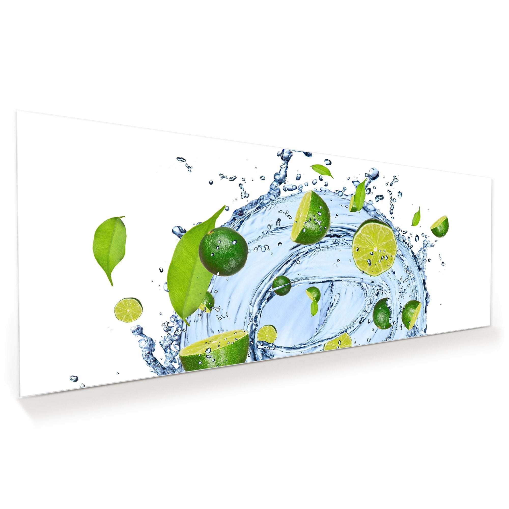 Wandbild - Limette im Wassersplash