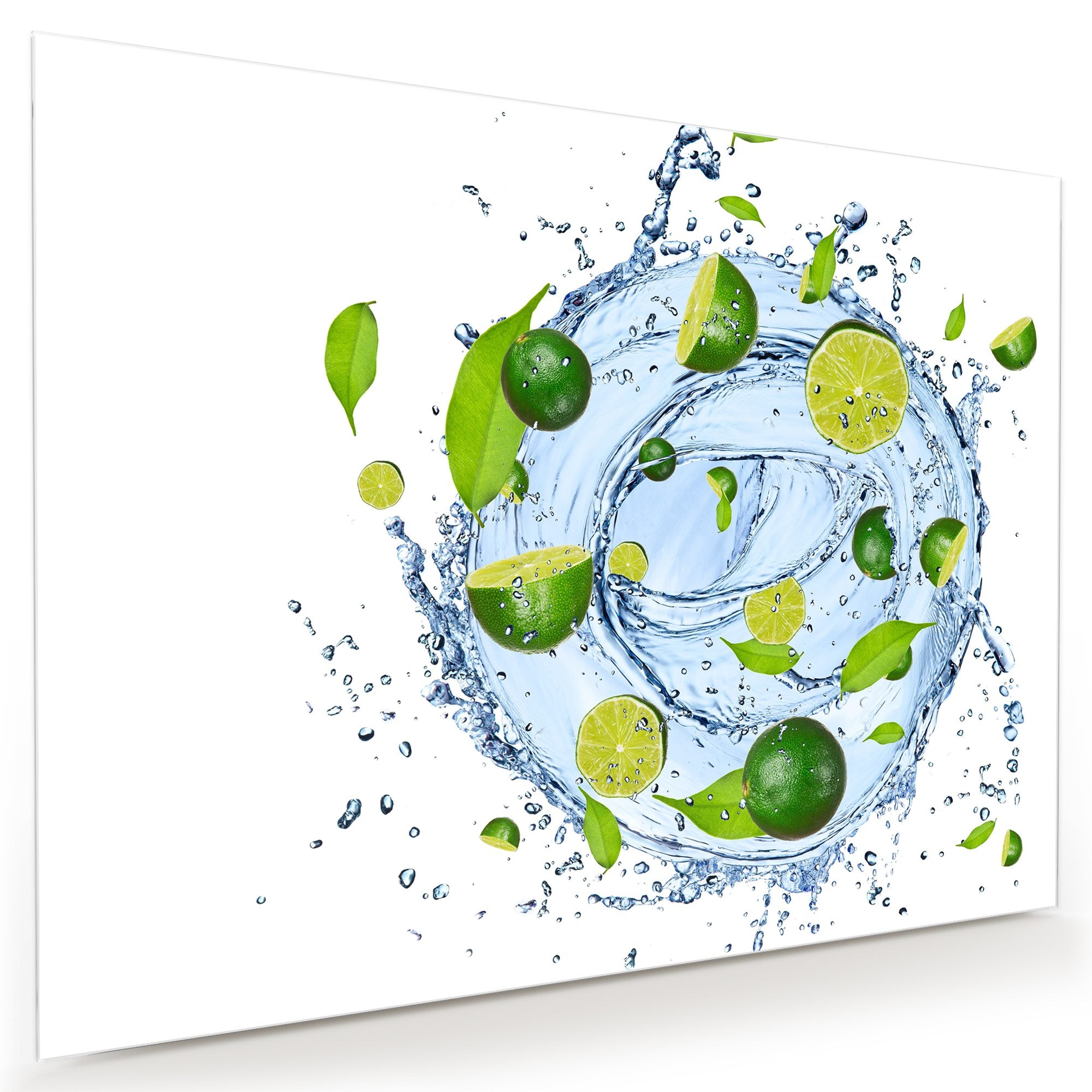 Wandbild - Limette im Wassersplash