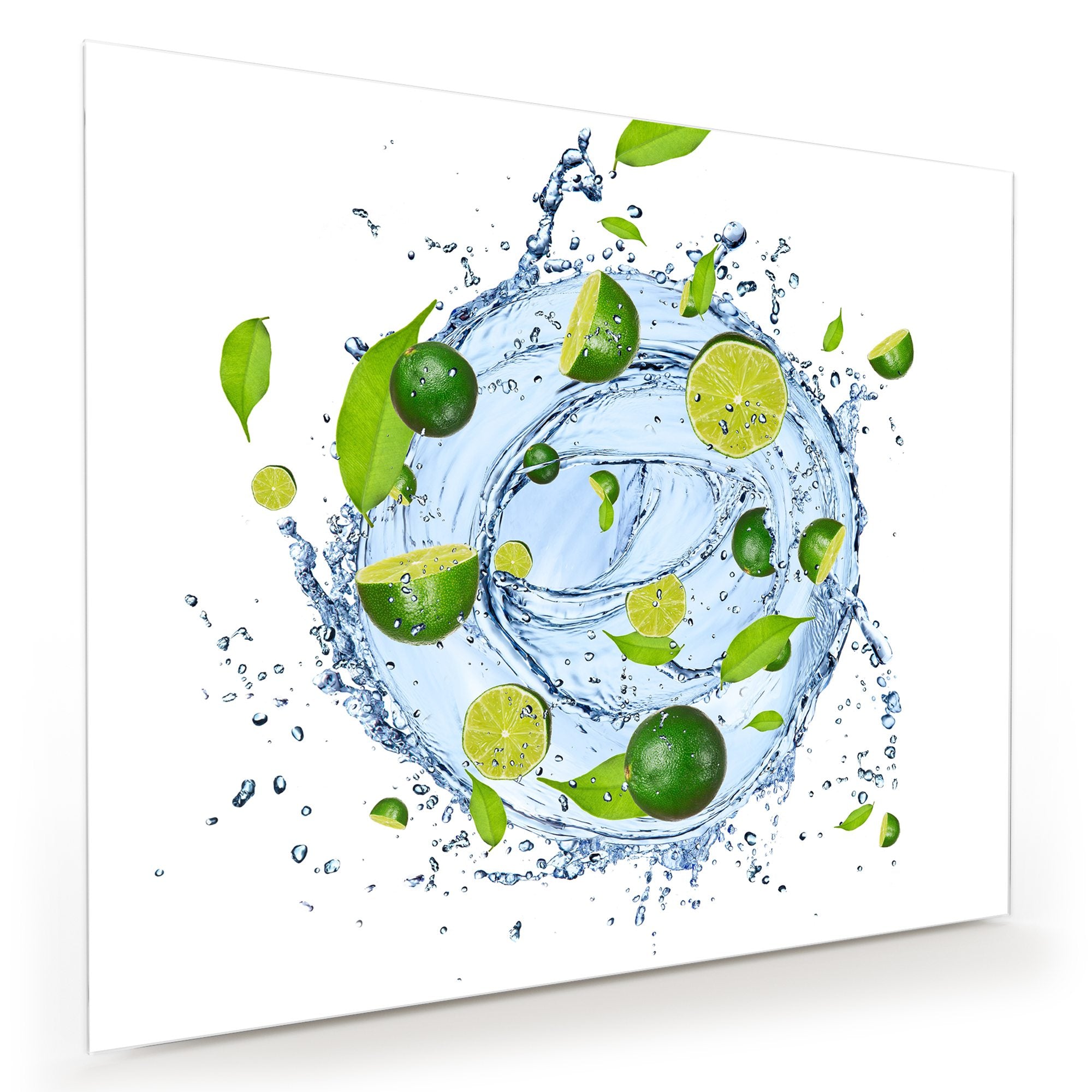 Wandbild - Limette im Wassersplash