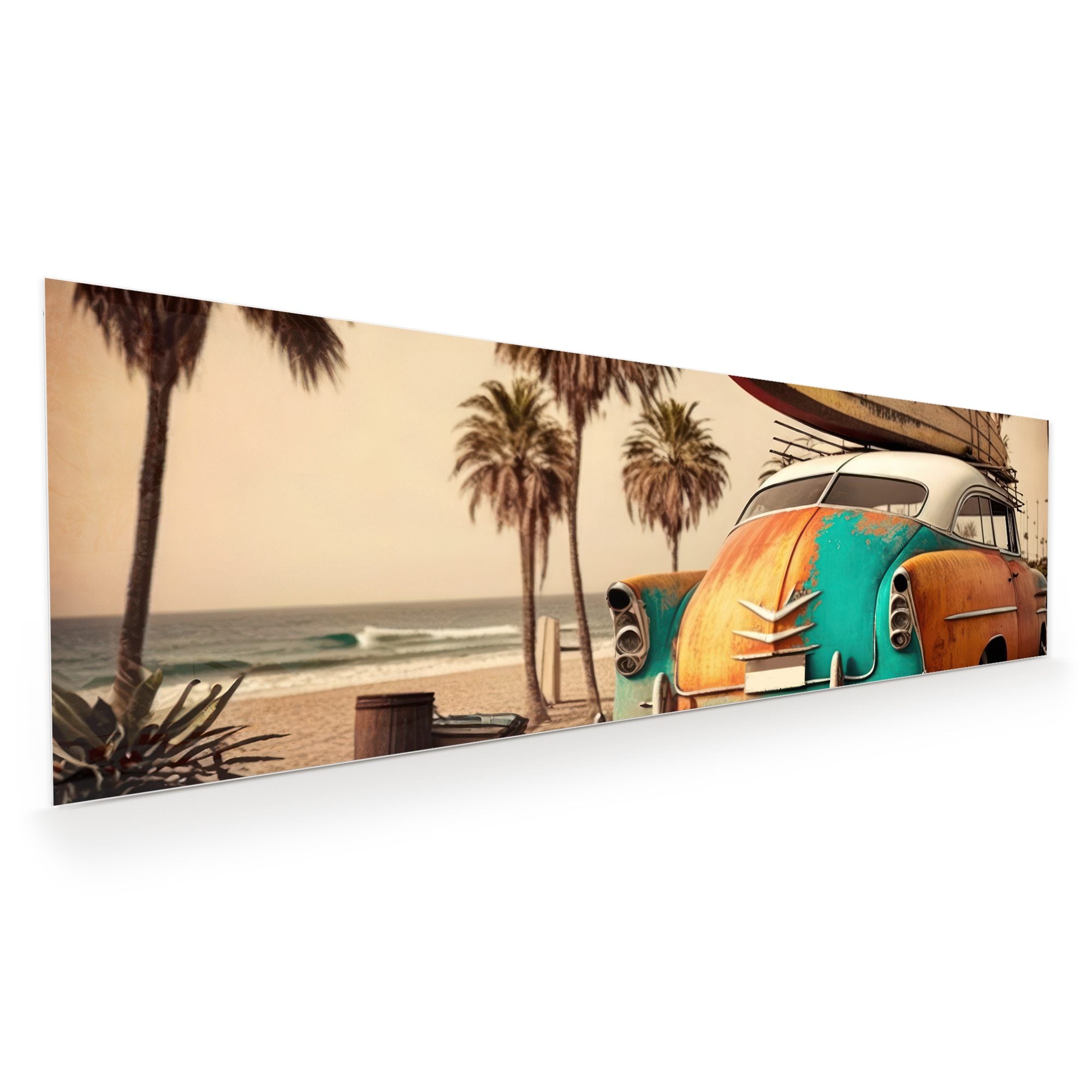 Wandbild - Surfbretter, tropischer Strand