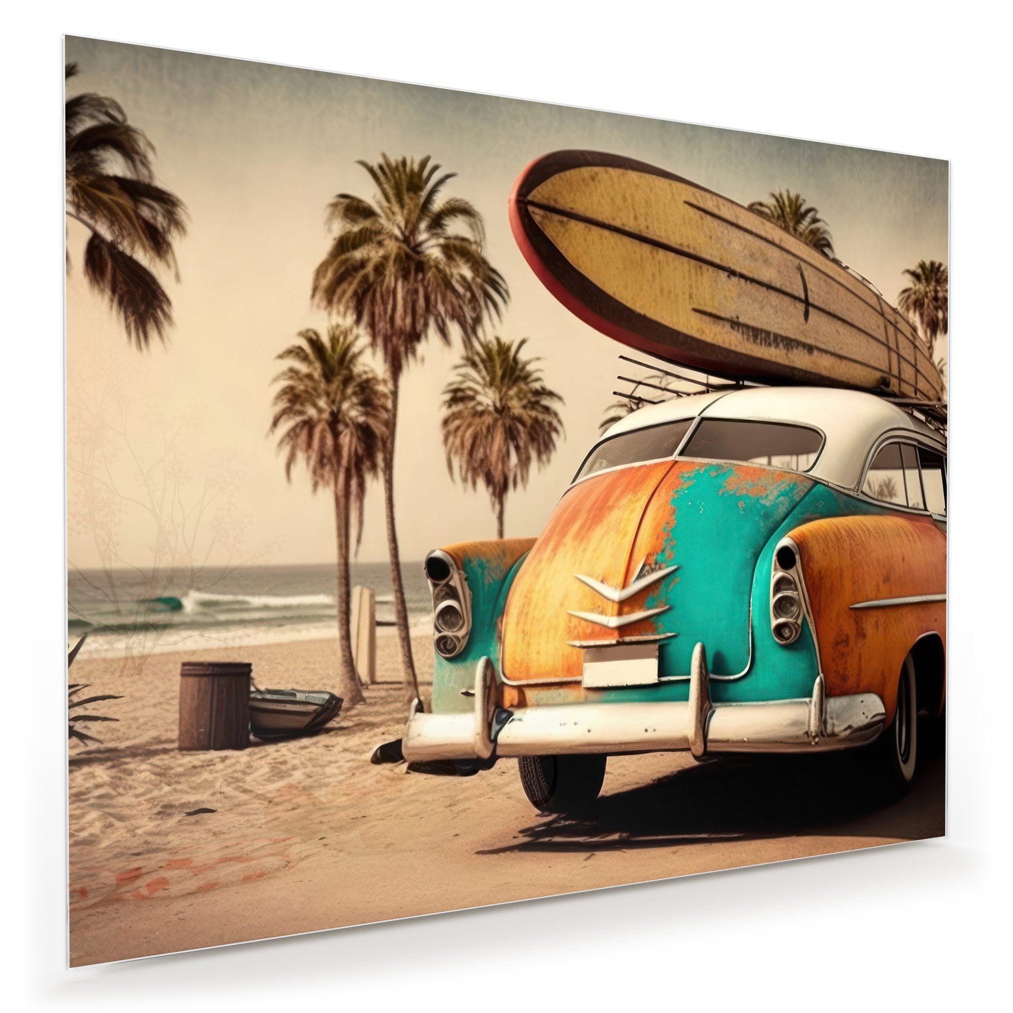 Wandbild - Surfbretter, tropischer Strand