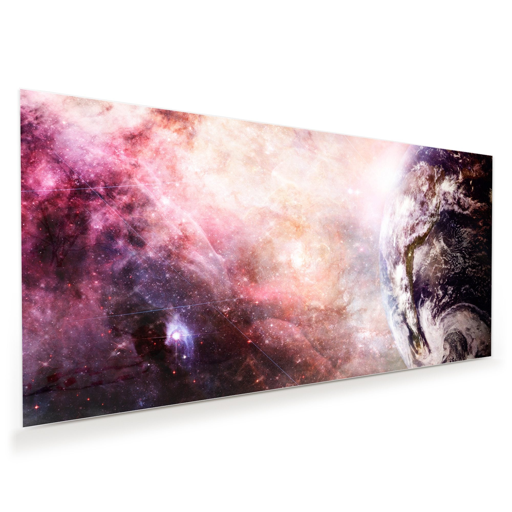 Wandbild - Erde und Galaxie