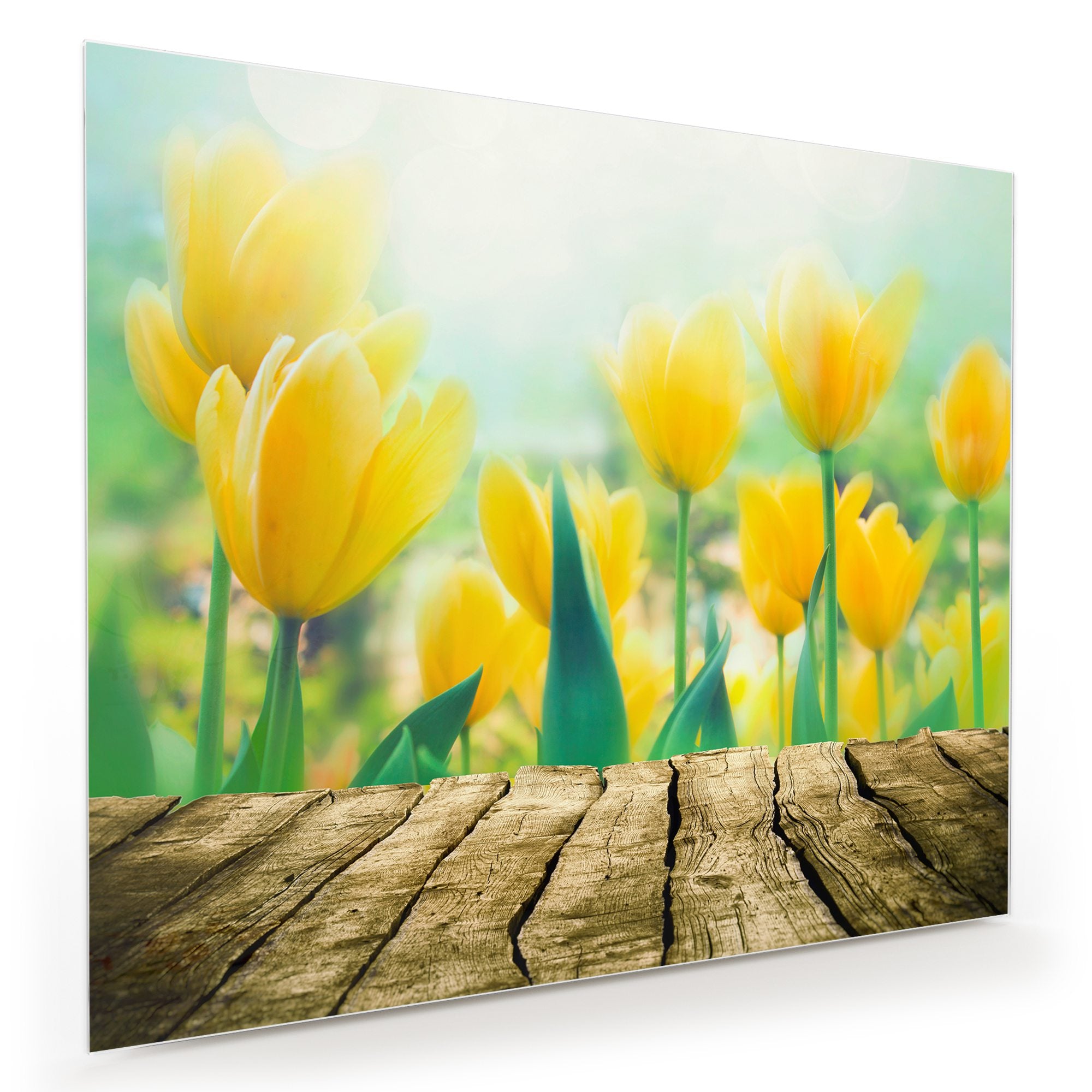 Wandbild - Blumen vor Veranda