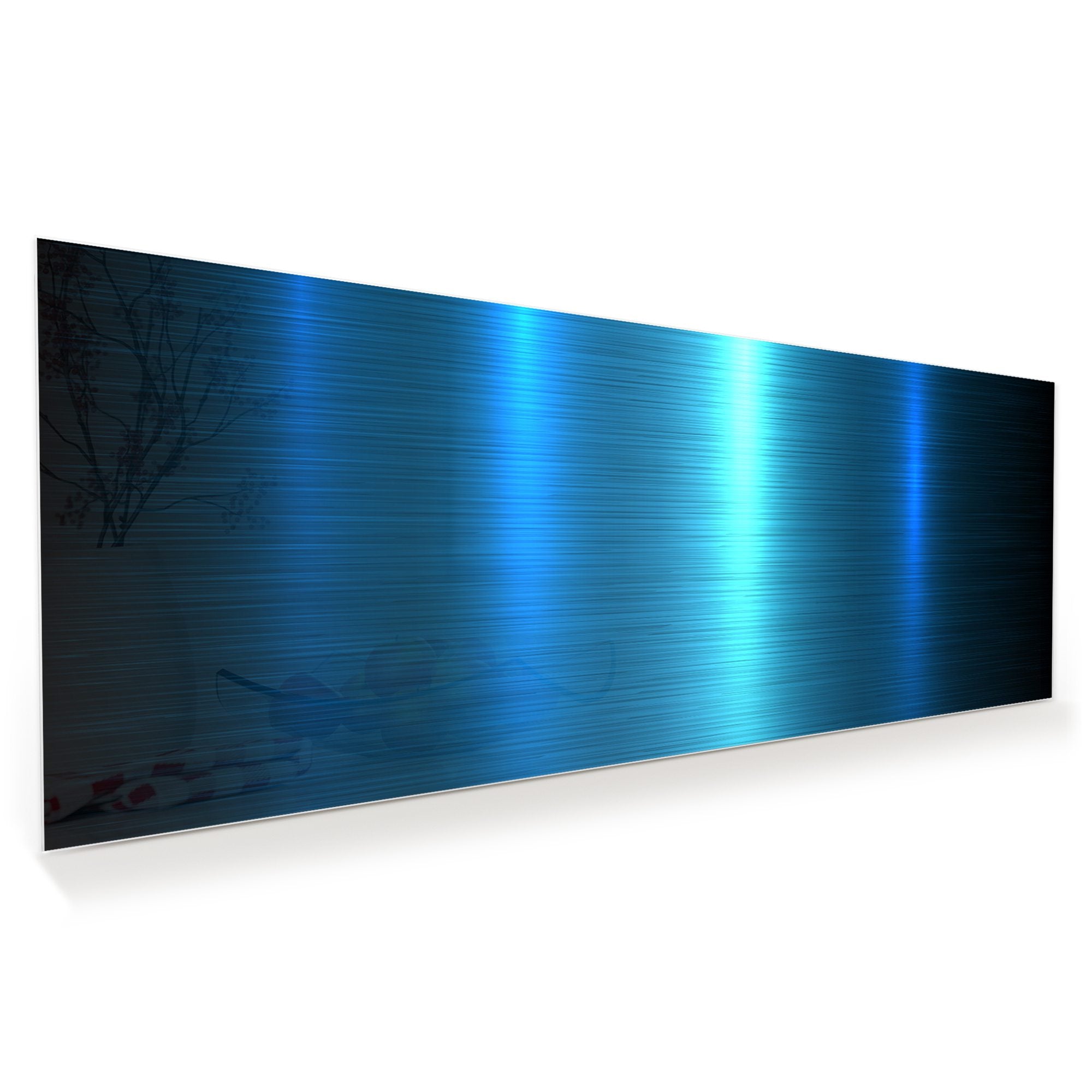 Wandbild - Metall Textur Blau