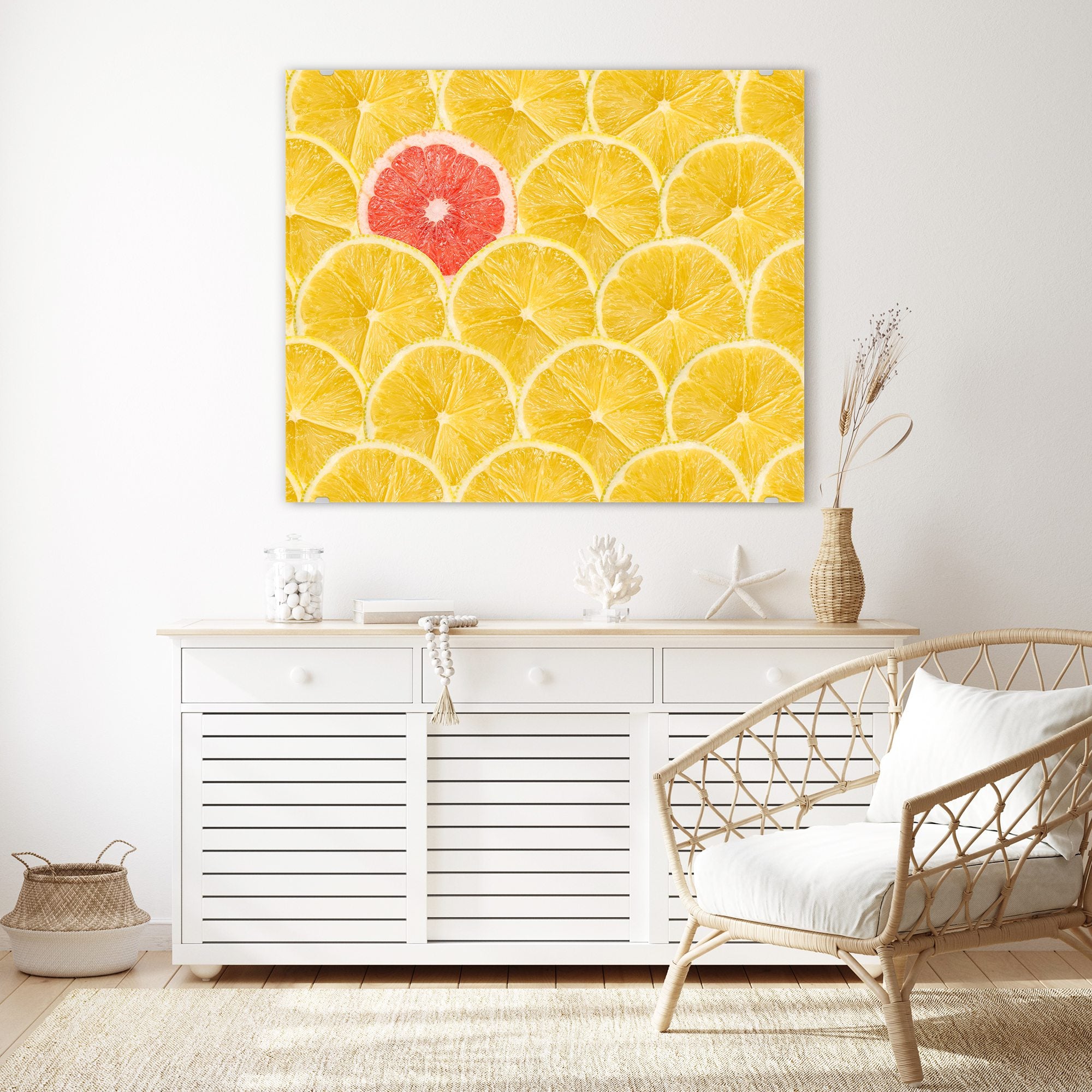Wandbild - Scheiben aus Zitronen