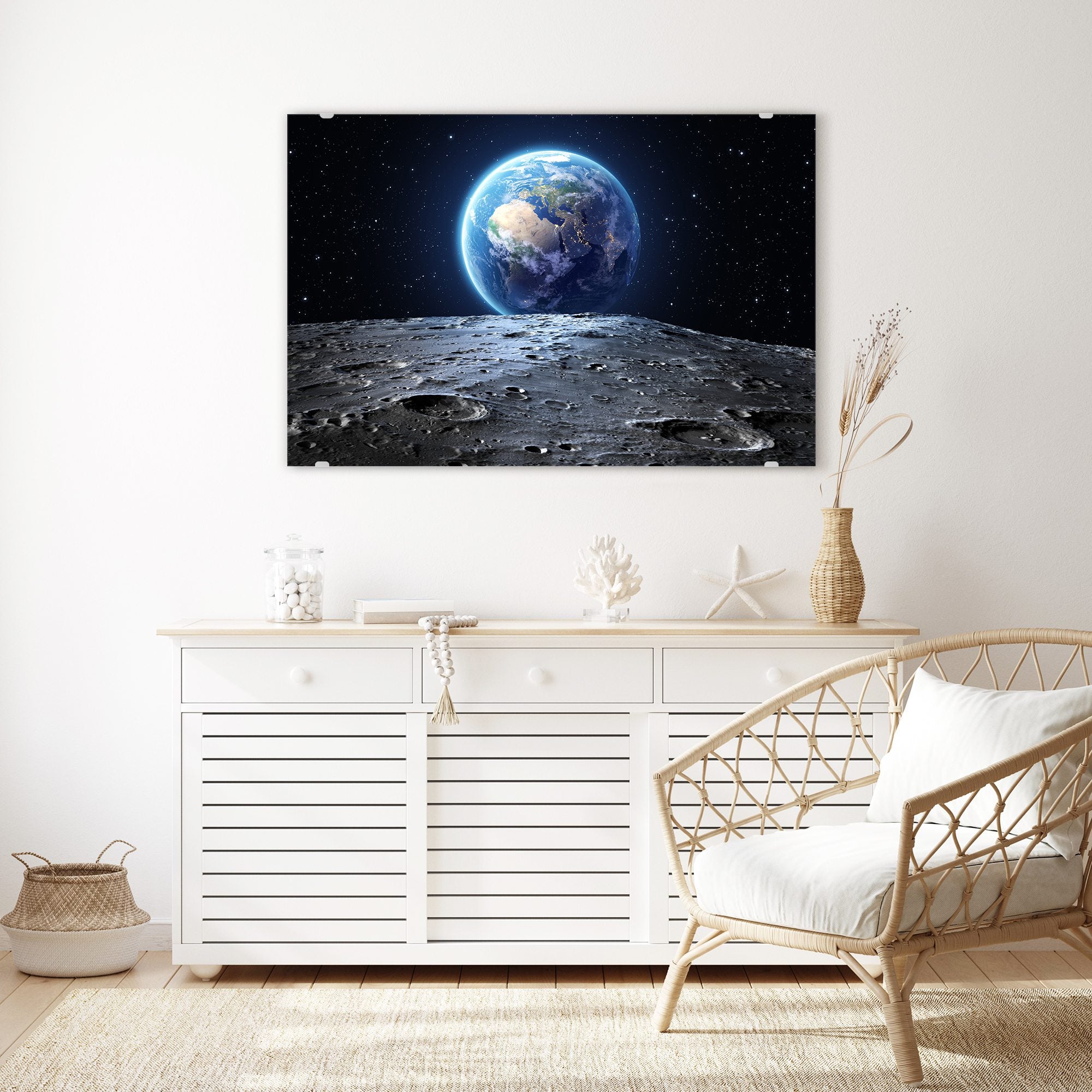 Wandbild - Erde vom Mond aus