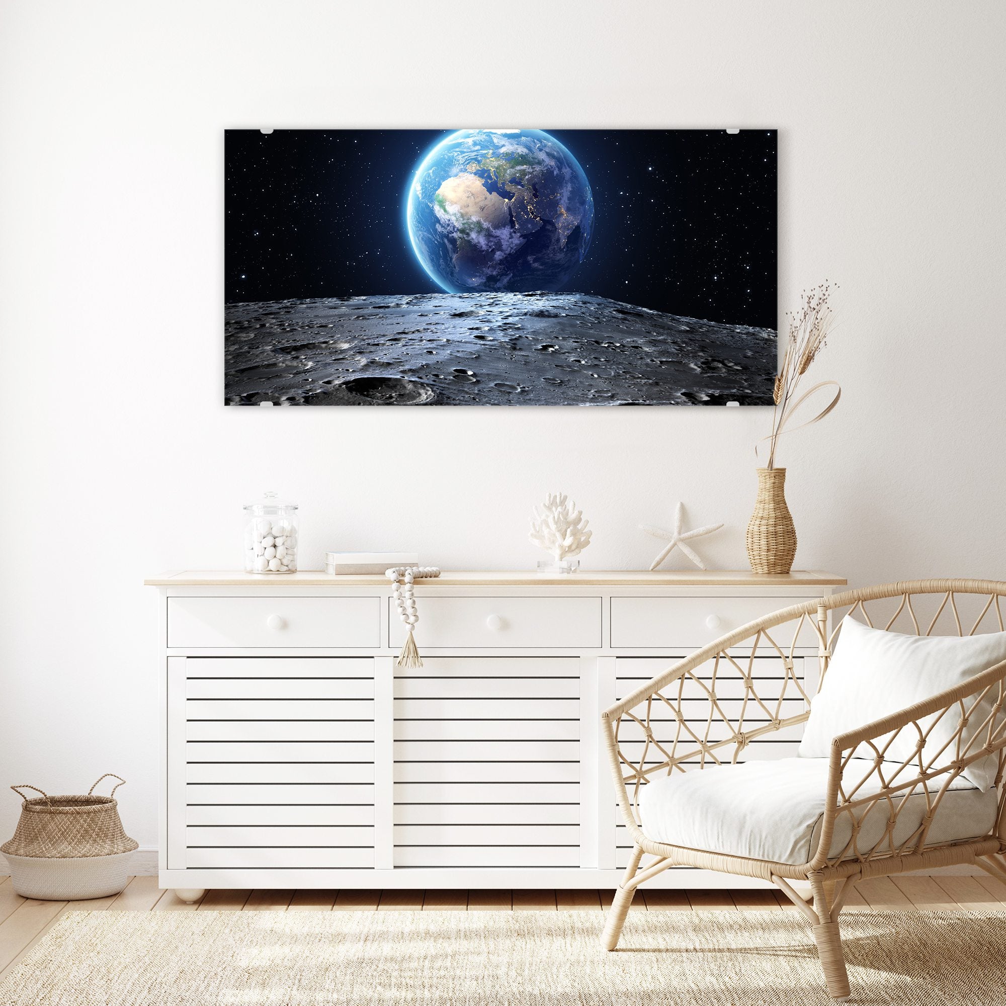 Wandbild - Erde vom Mond aus