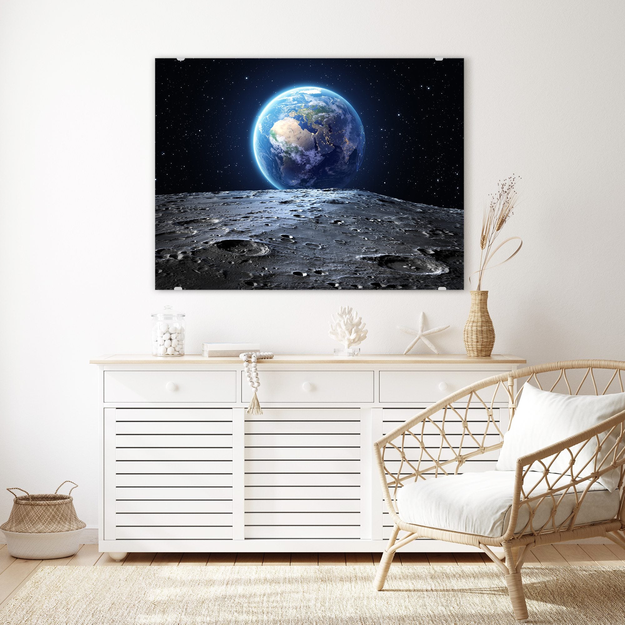 Wandbild - Erde vom Mond aus