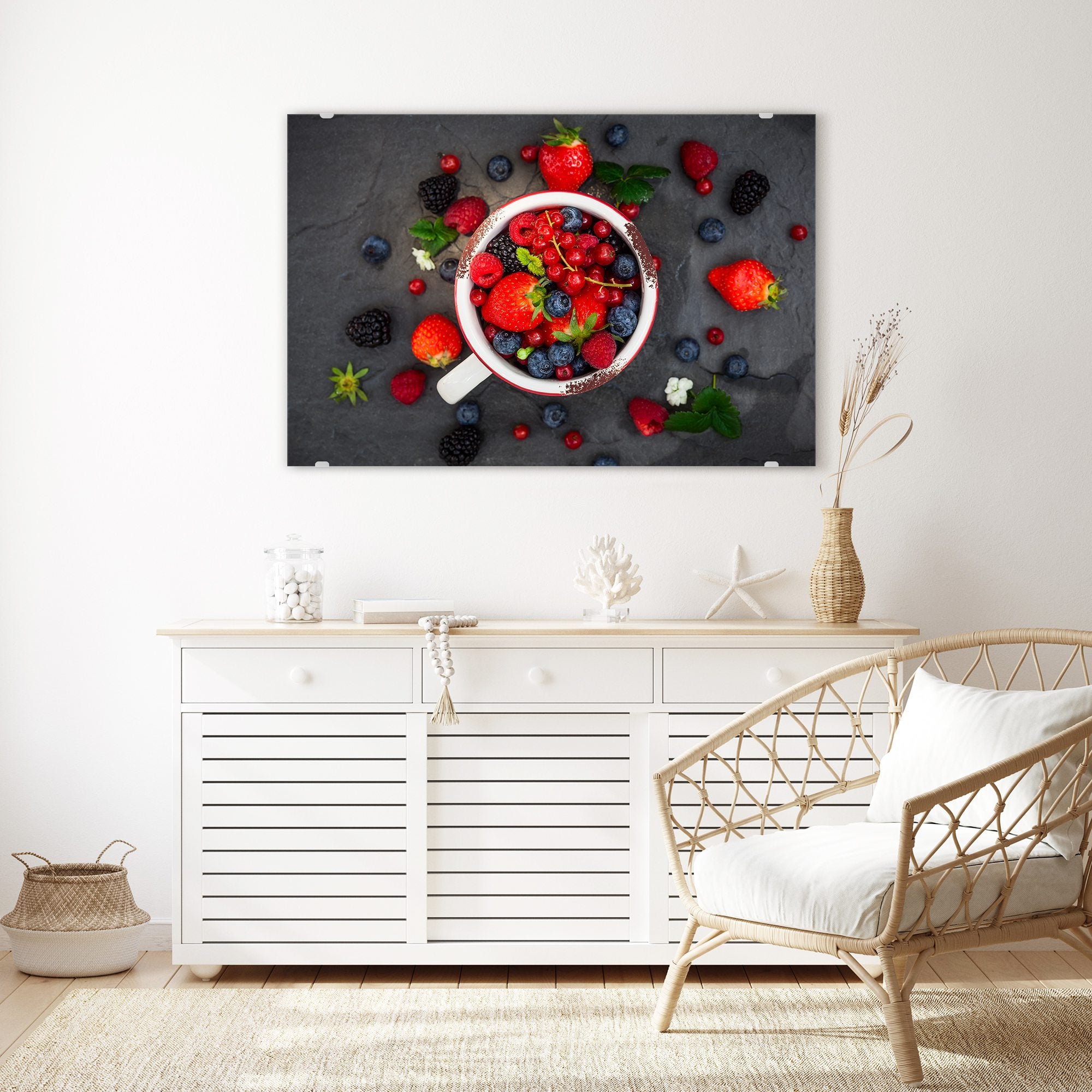 Wandbild - Beeren verstreut