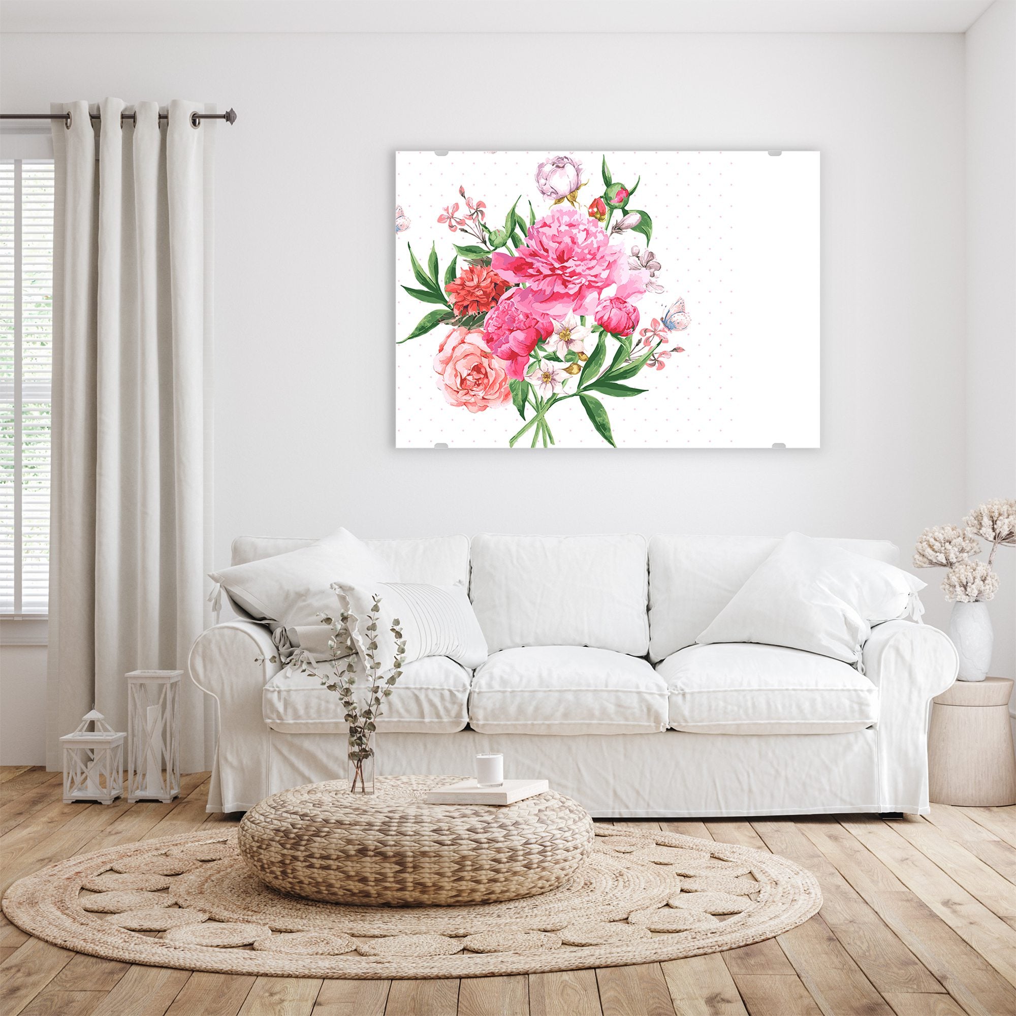 Wandbild - Aquarell Blumenstrauss