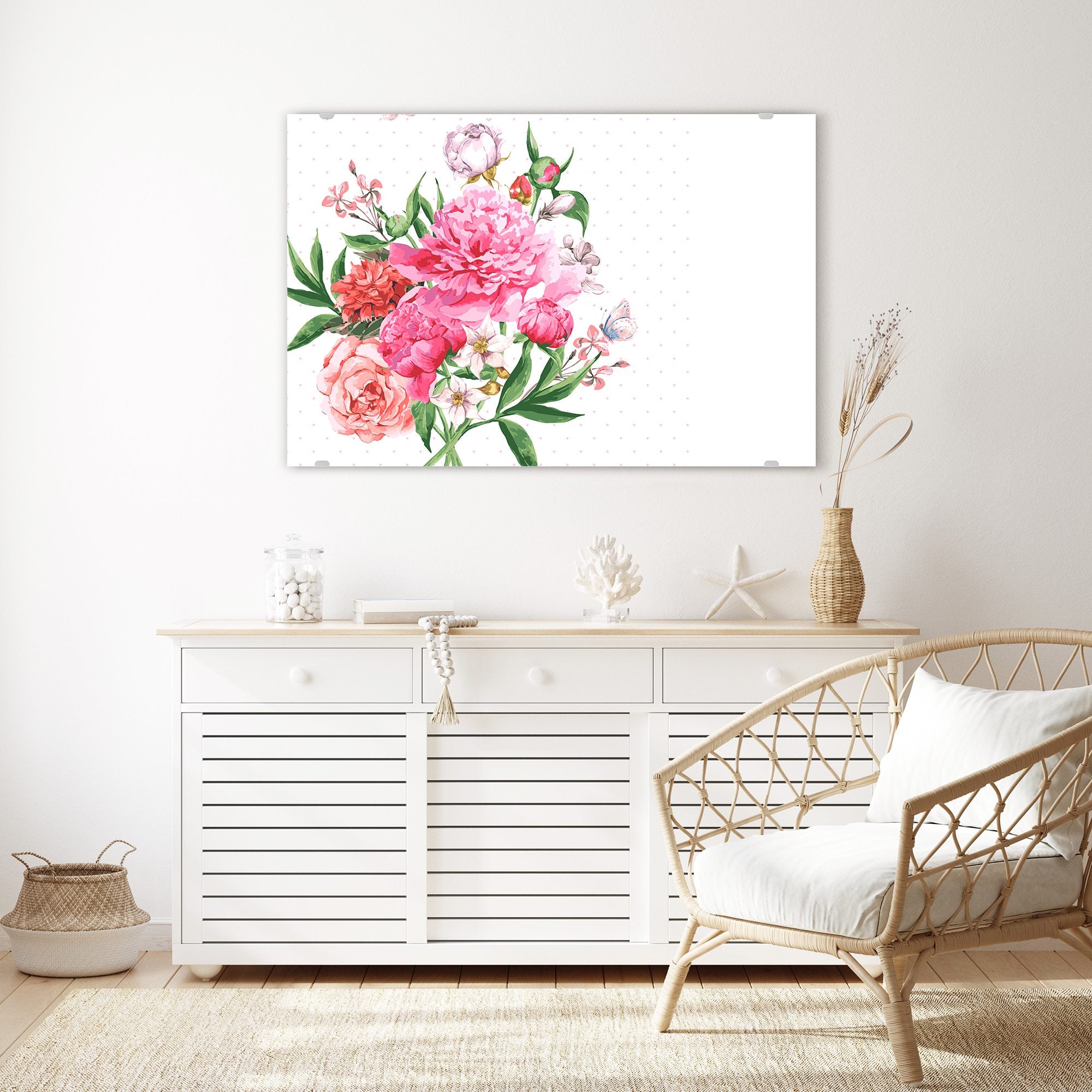 Wandbild - Aquarell Blumenstrauss