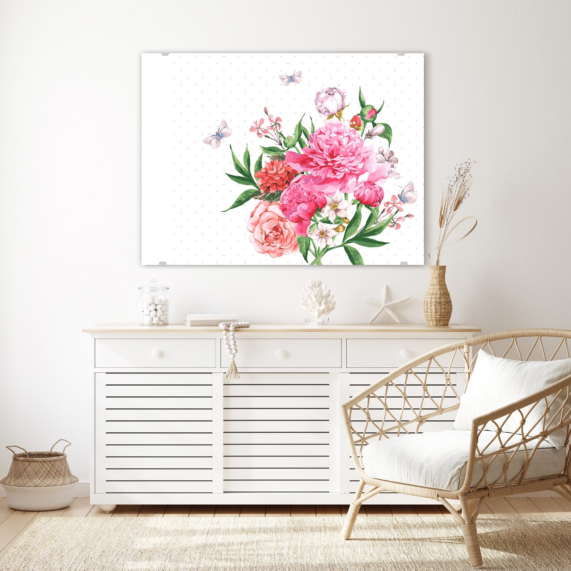 Wandbild - Aquarell Blumenstrauss