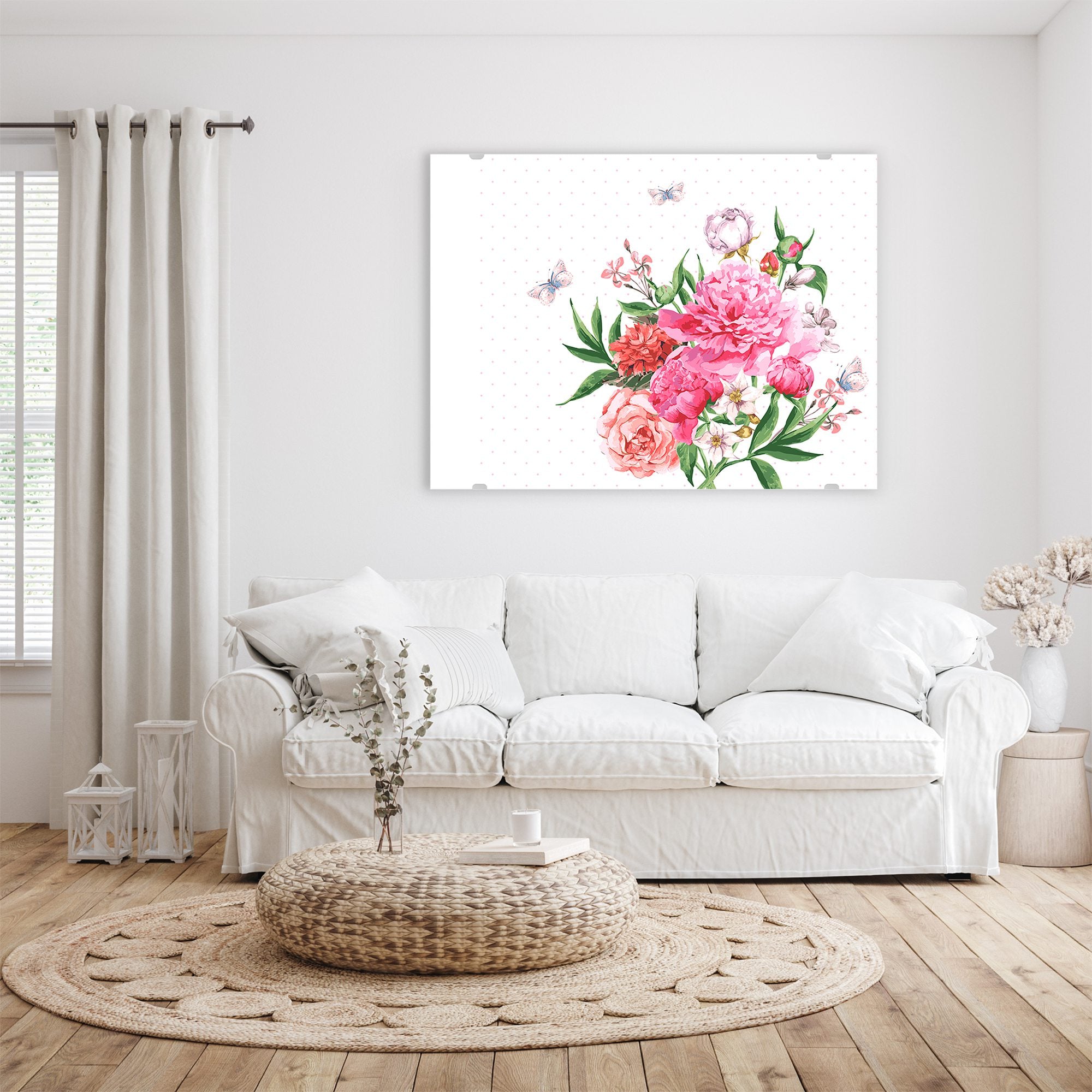 Wandbild - Aquarell Blumenstrauss