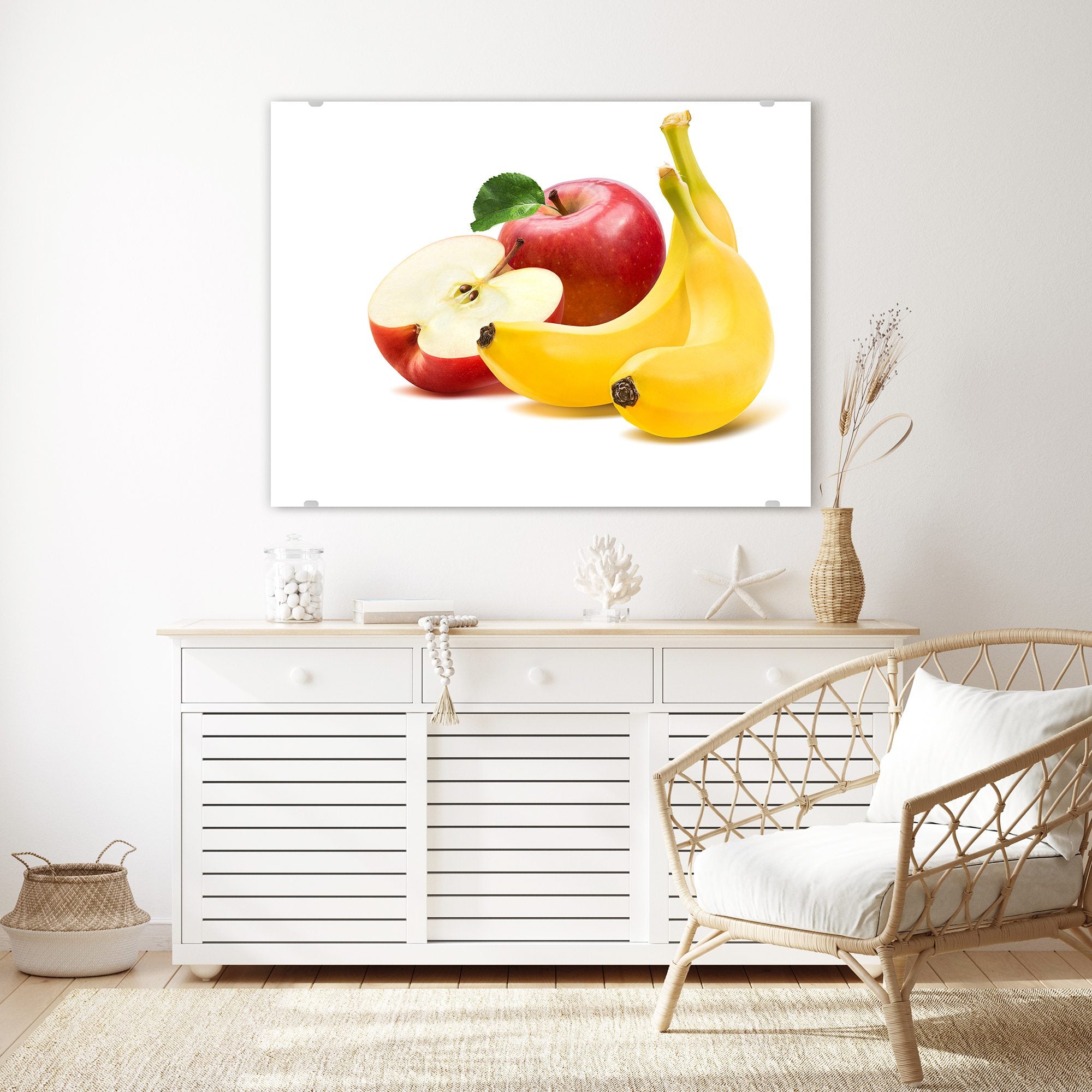 Wandbild - Bananen und Äpfel