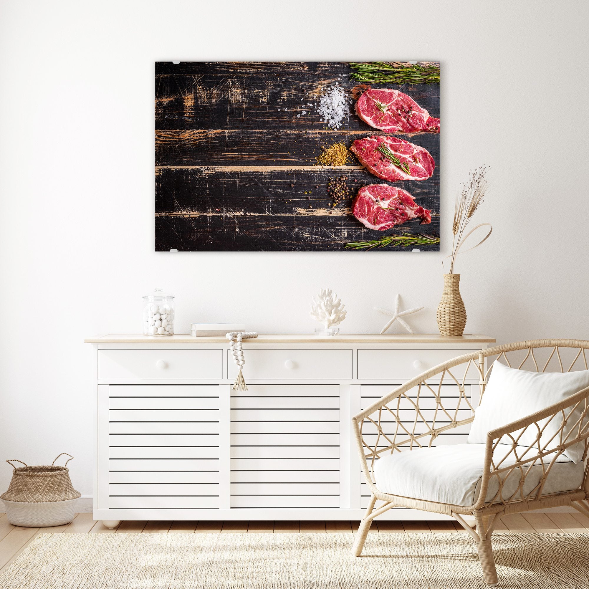 Wandbild - Saftiges rohes Fleisch