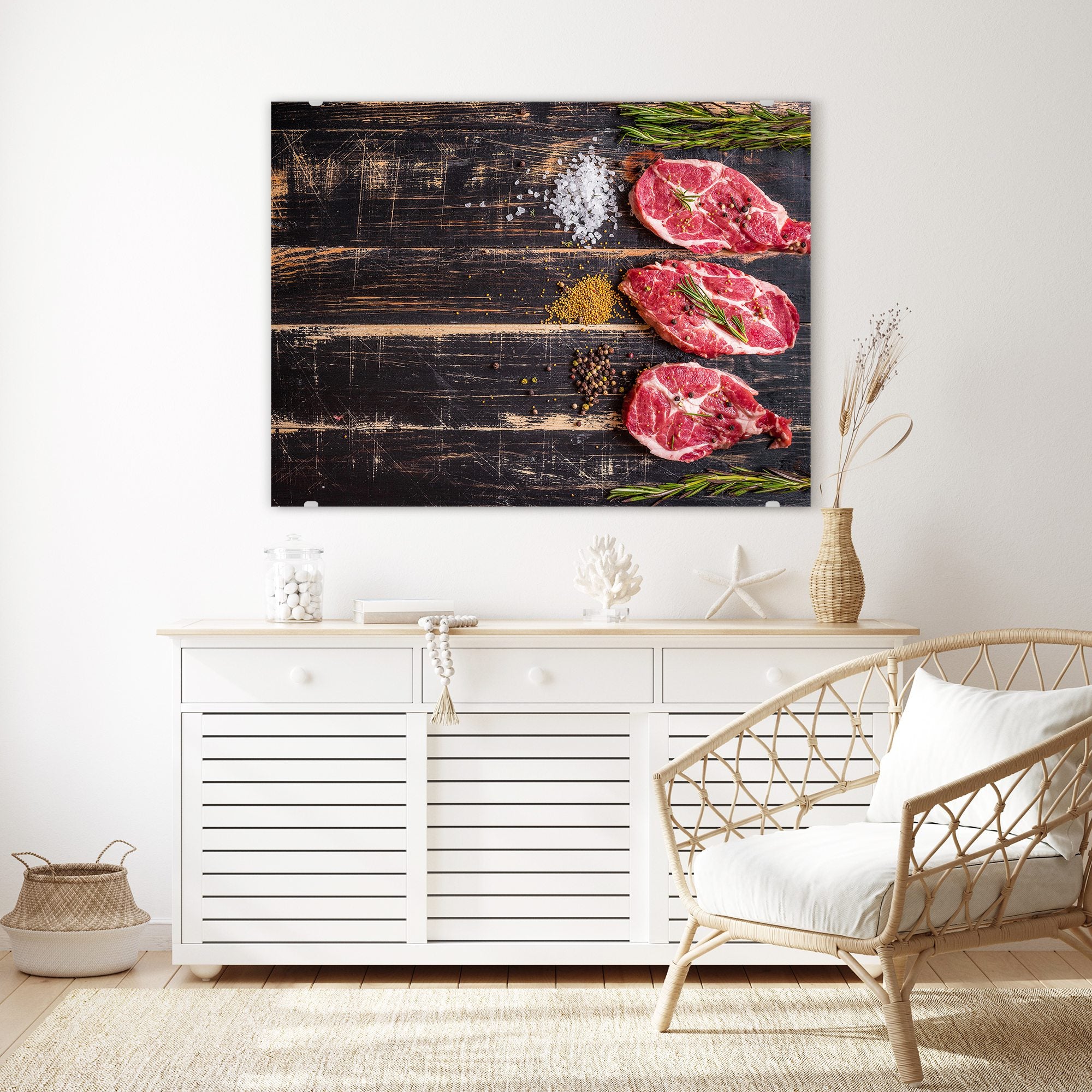 Wandbild - Saftiges rohes Fleisch