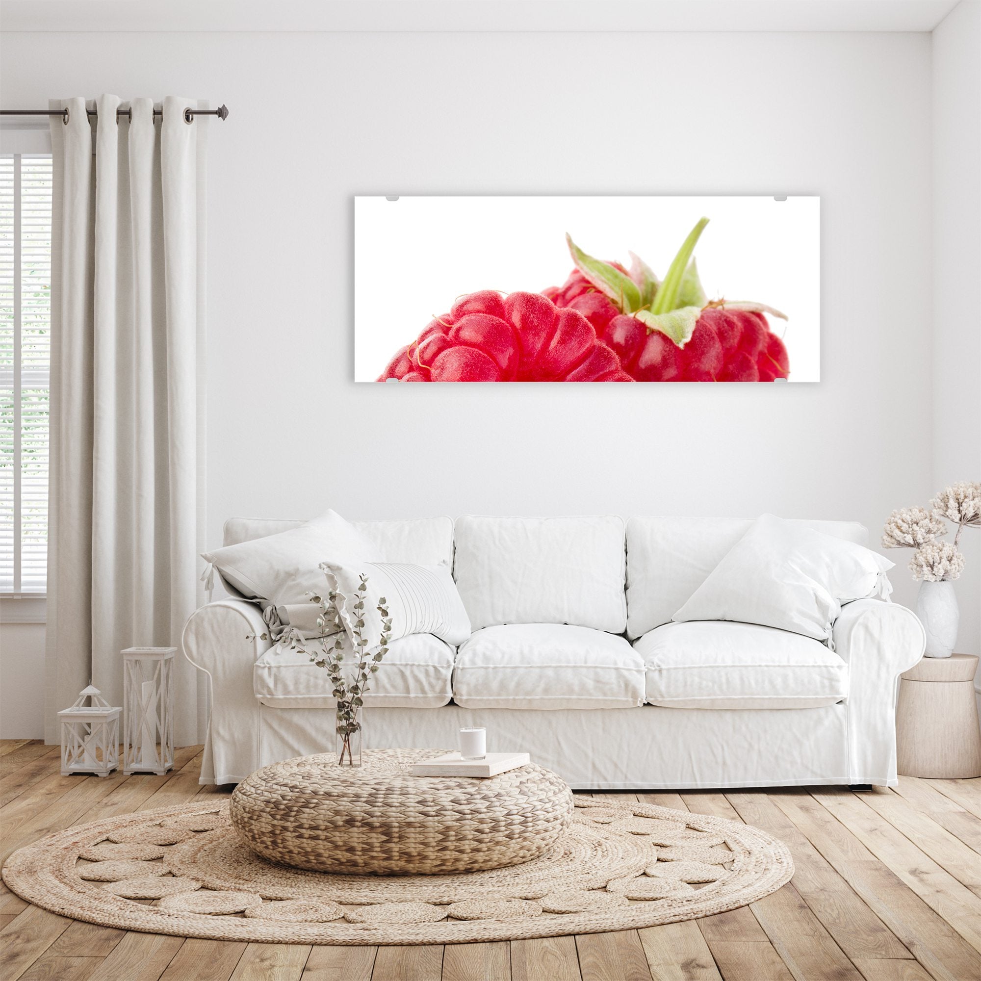 Wandbild - Zwei Himbeeren