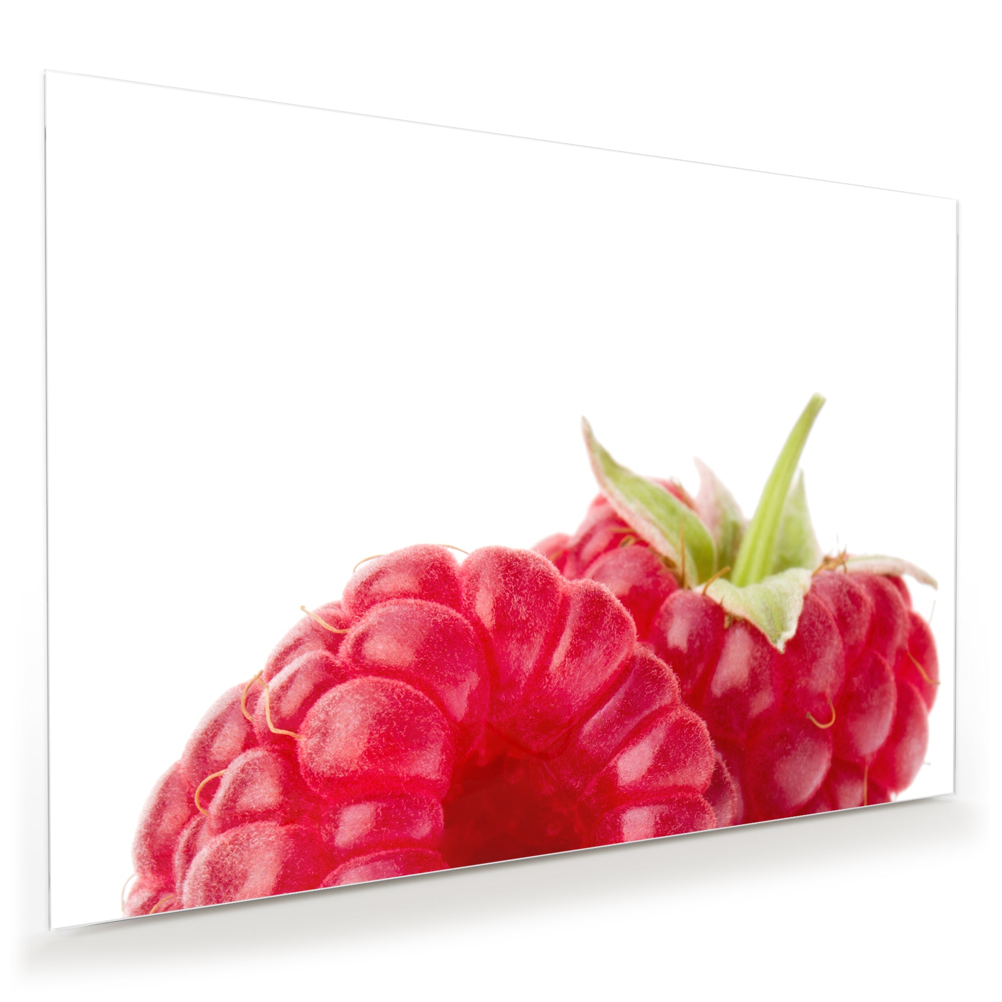 Wandbild - Zwei Himbeeren