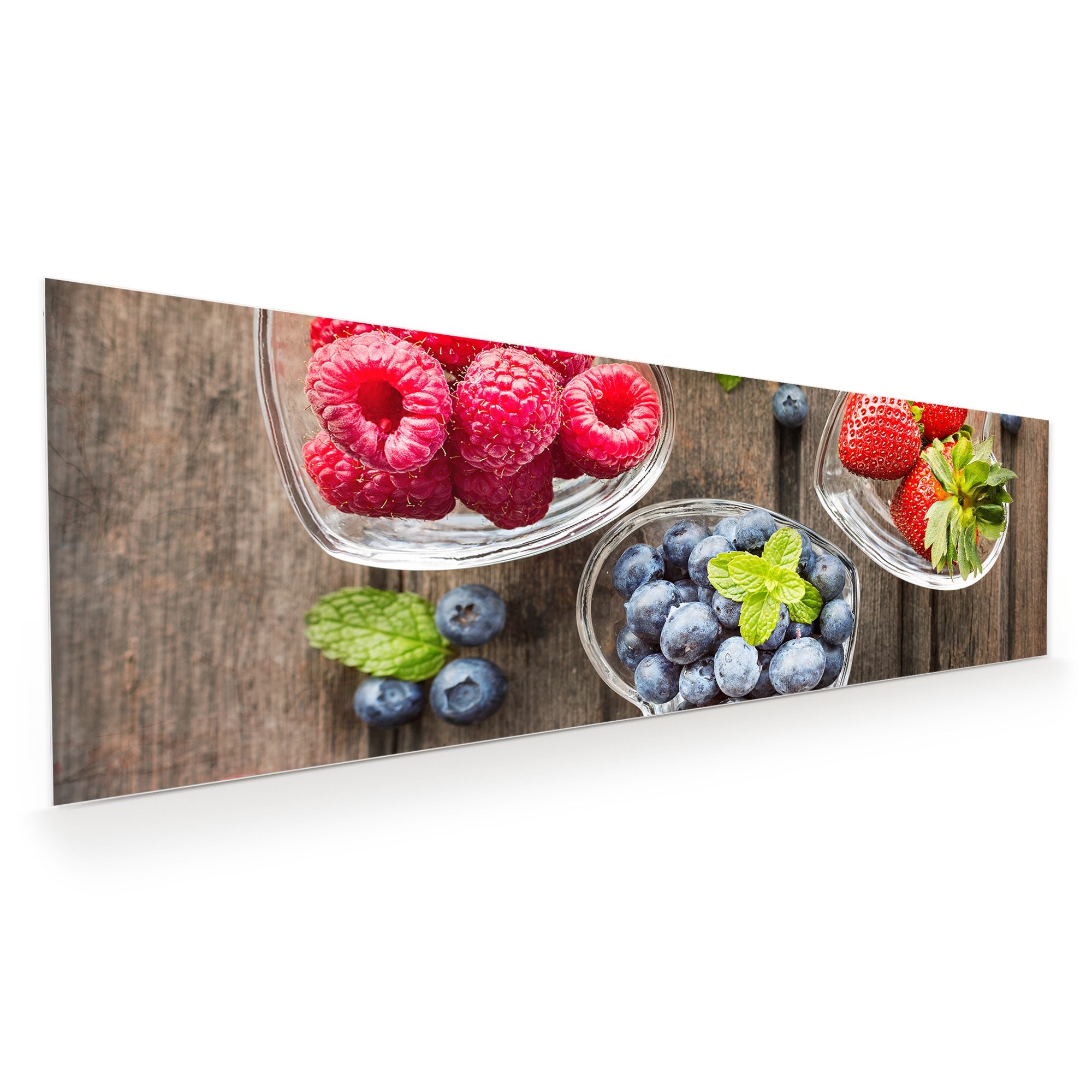 Wandbild - Beeren in Herzschalen