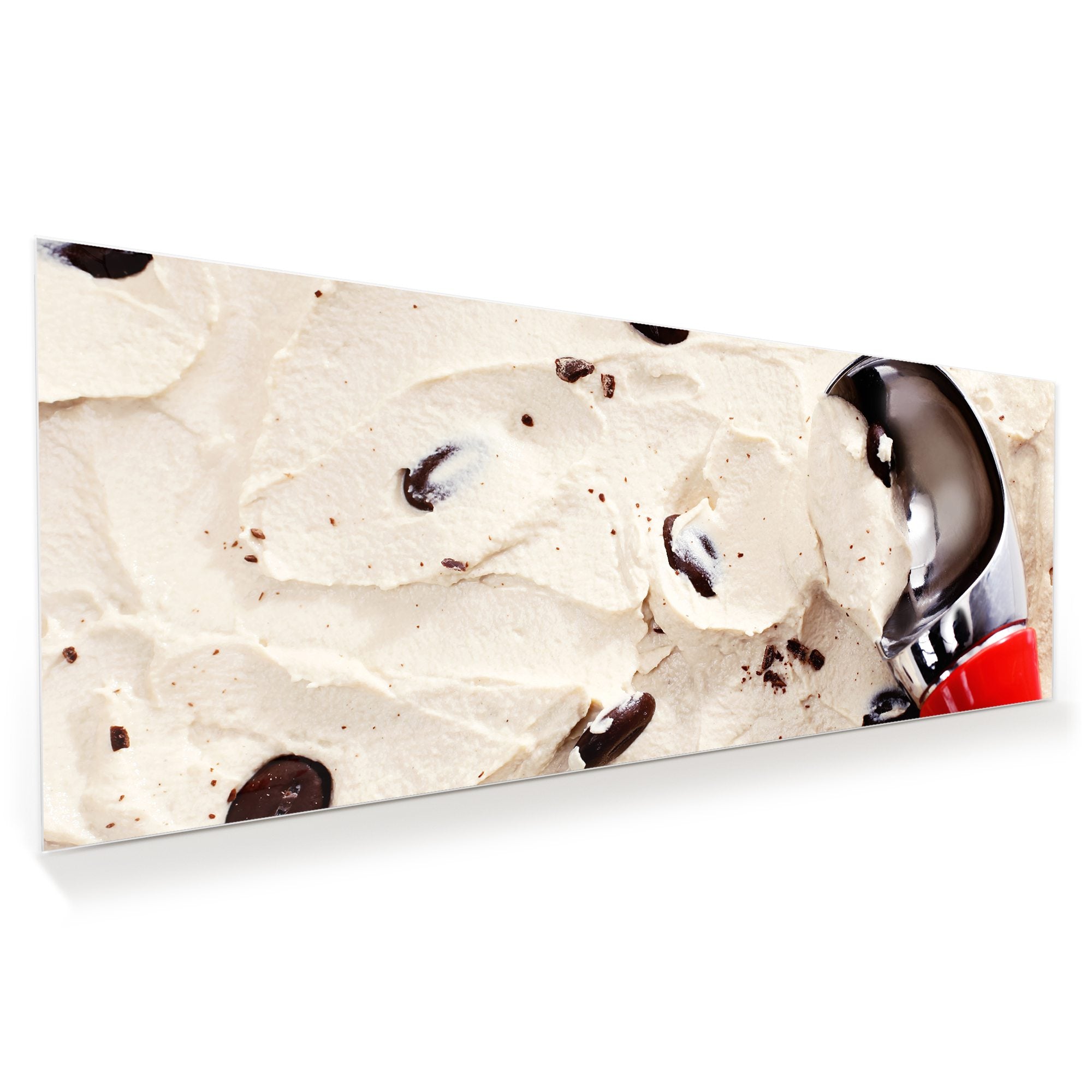 Wandbild - Löffel in Stracciatella Eis