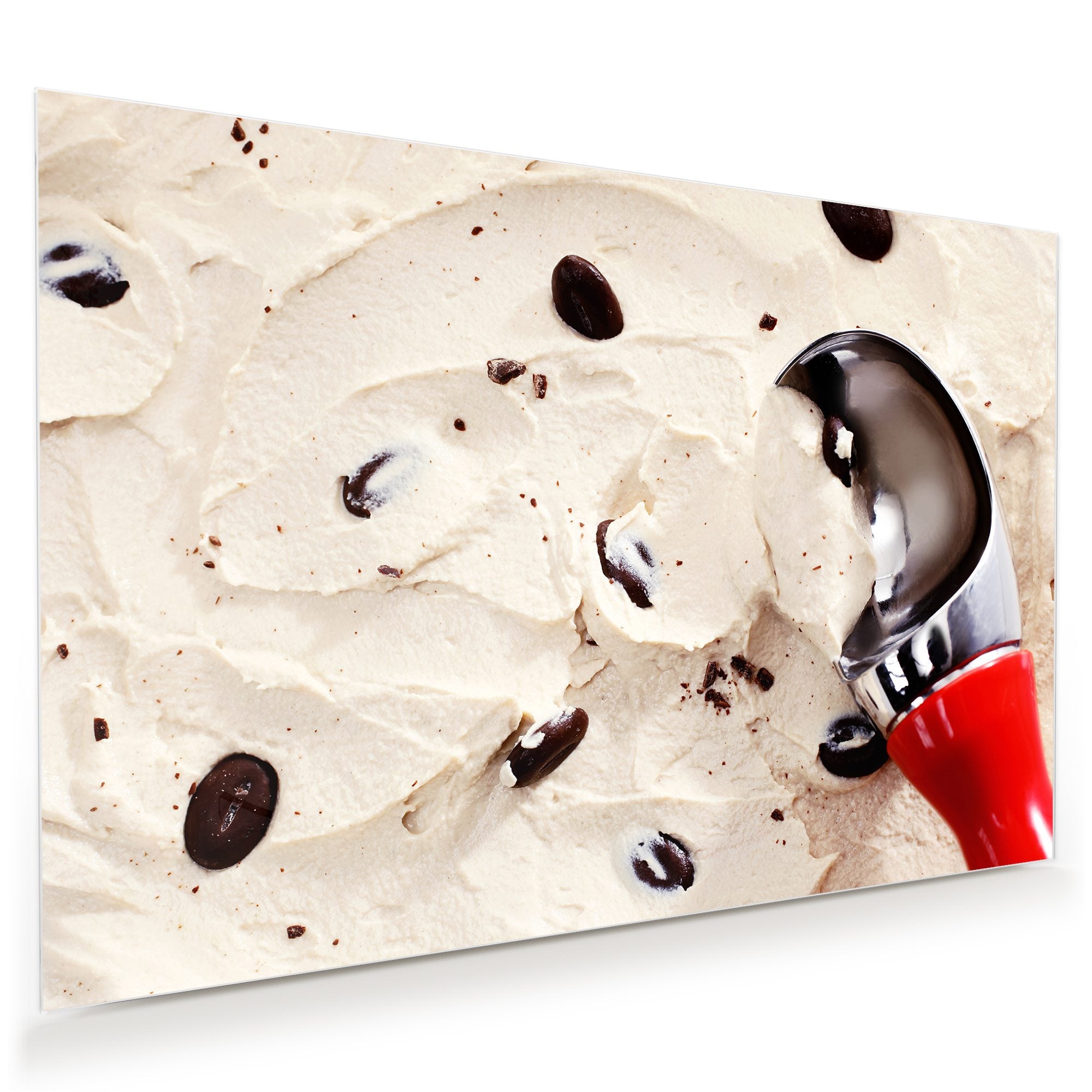 Wandbild - Löffel in Stracciatella Eis