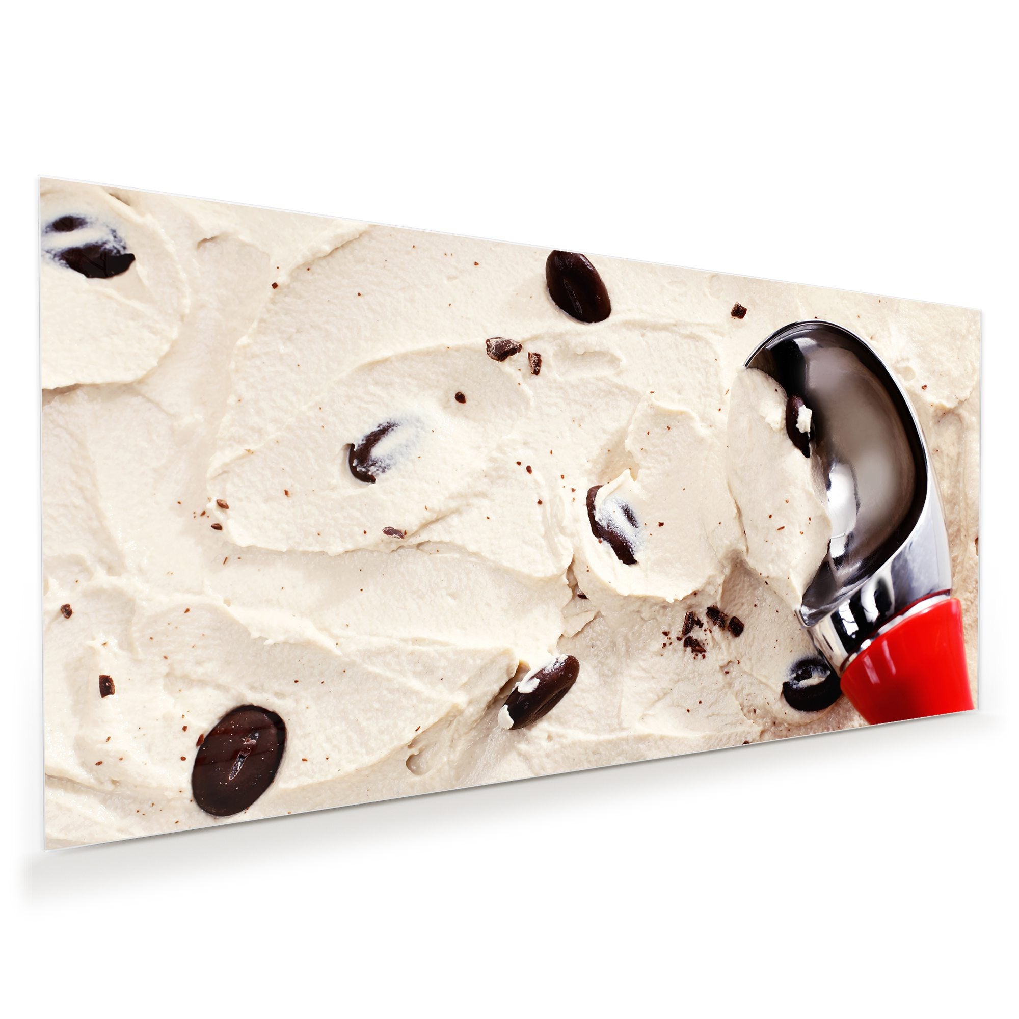 Wandbild - Löffel in Stracciatella Eis