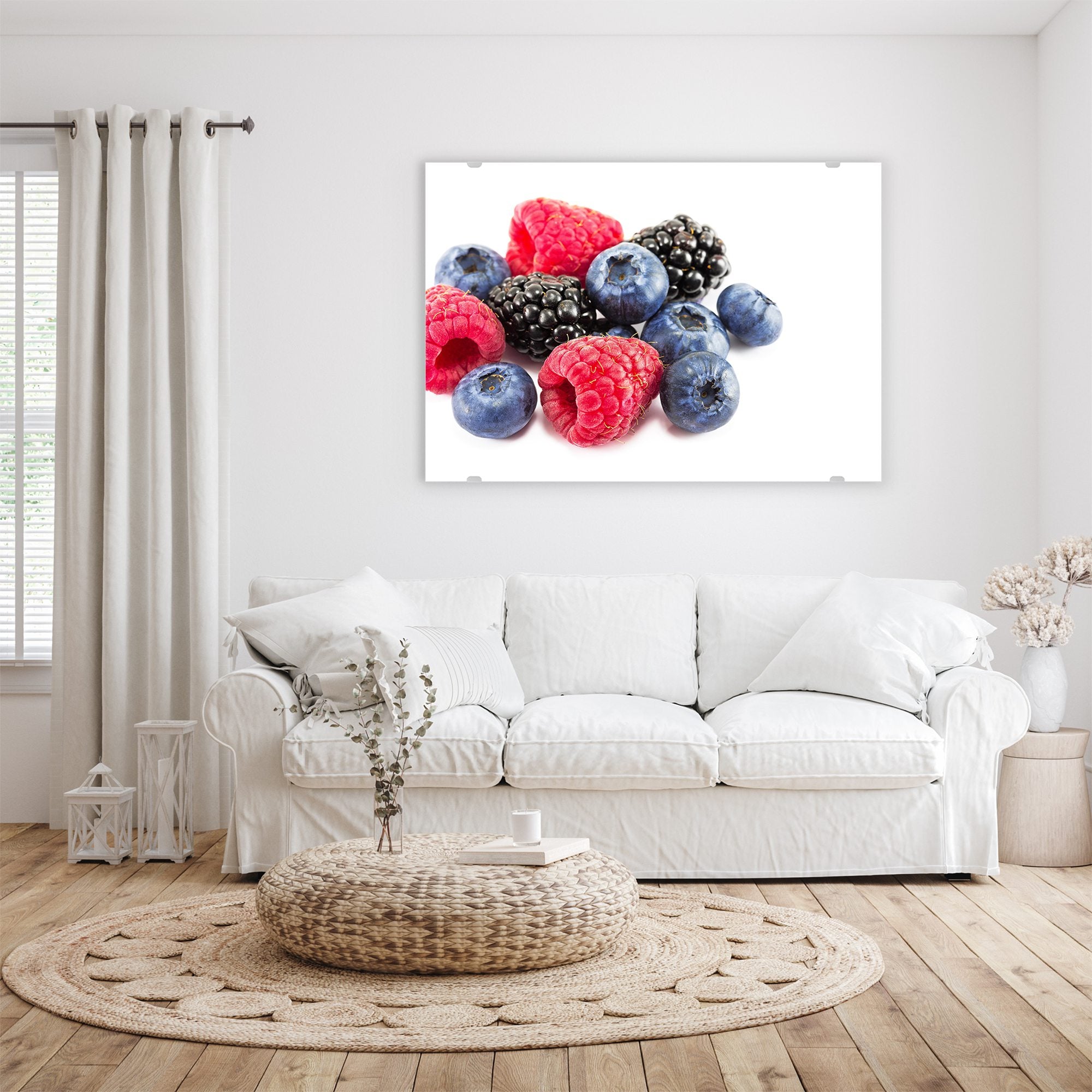 Wandbild - Frische und reife Beeren