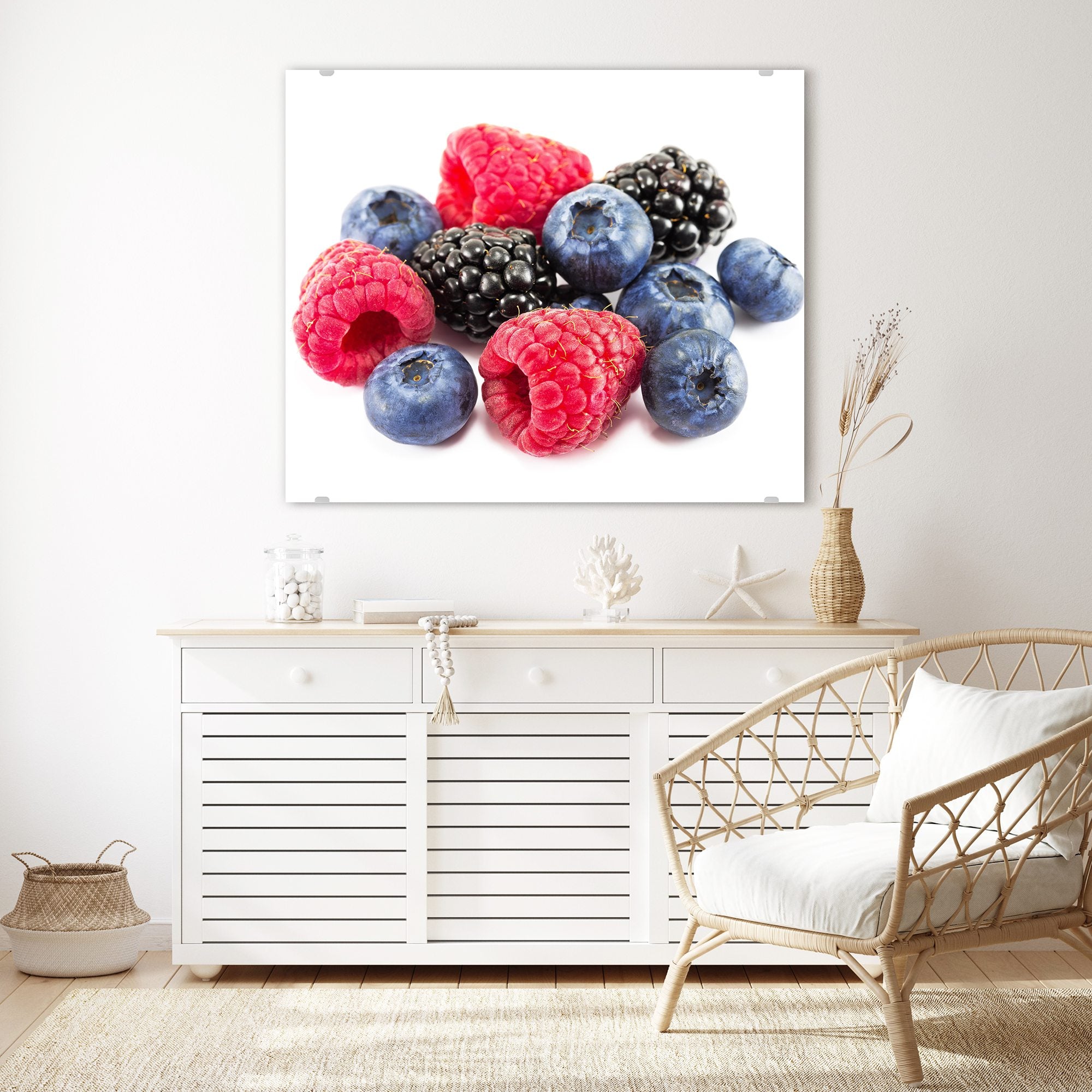 Wandbild - Frische und reife Beeren