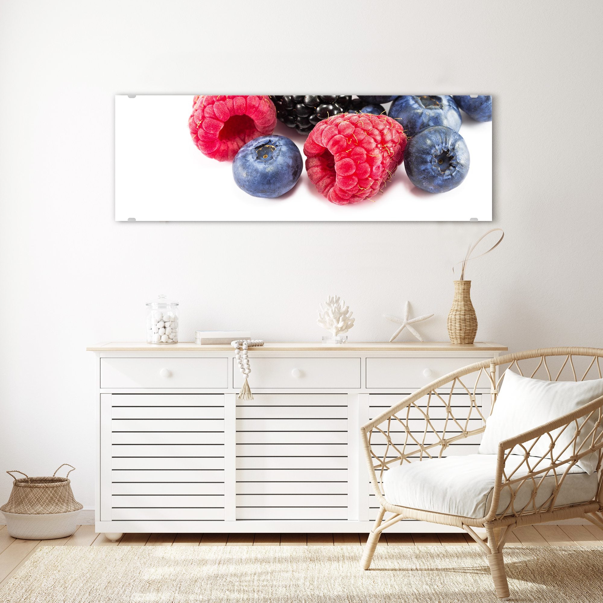 Wandbild - Frische und reife Beeren