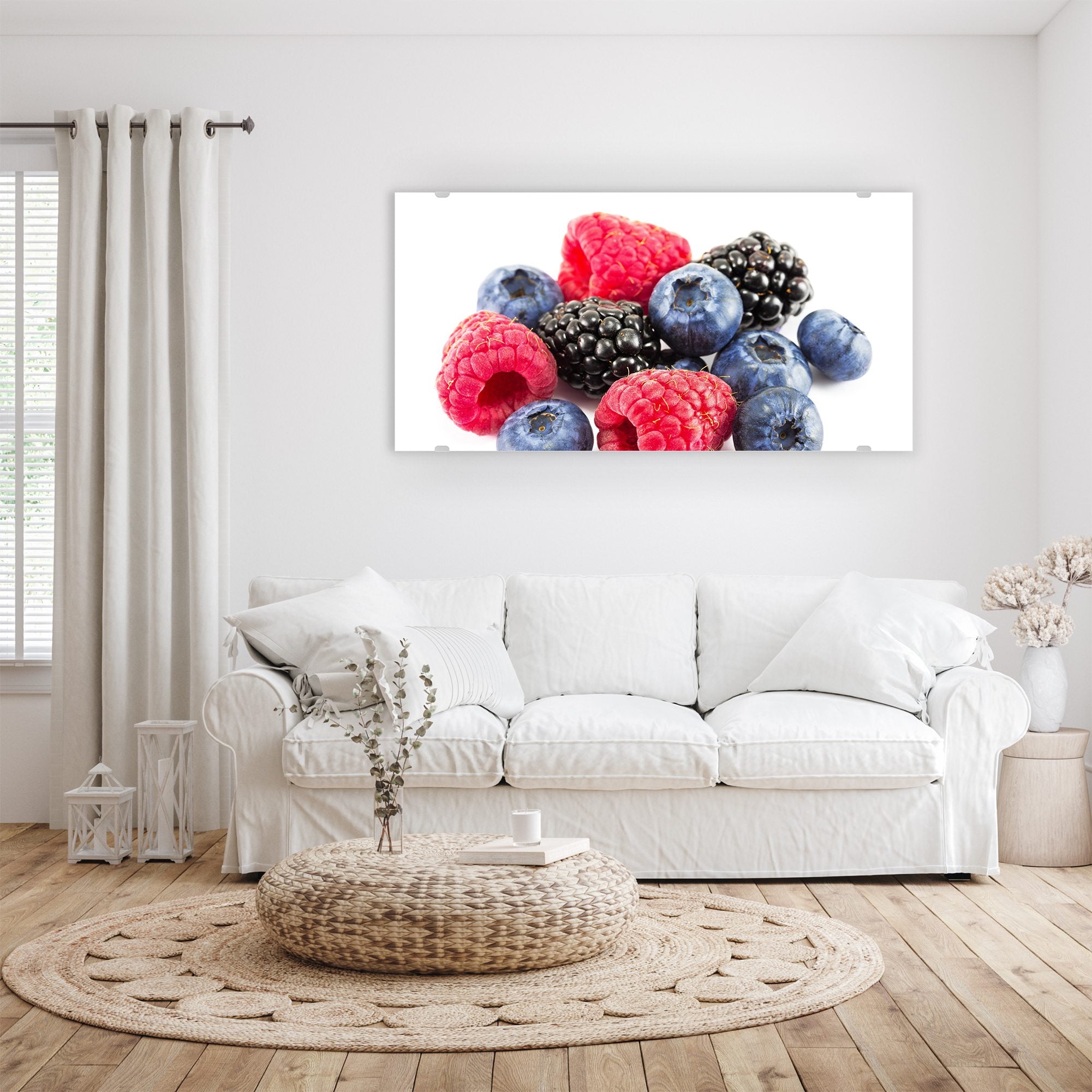 Wandbild - Frische und reife Beeren