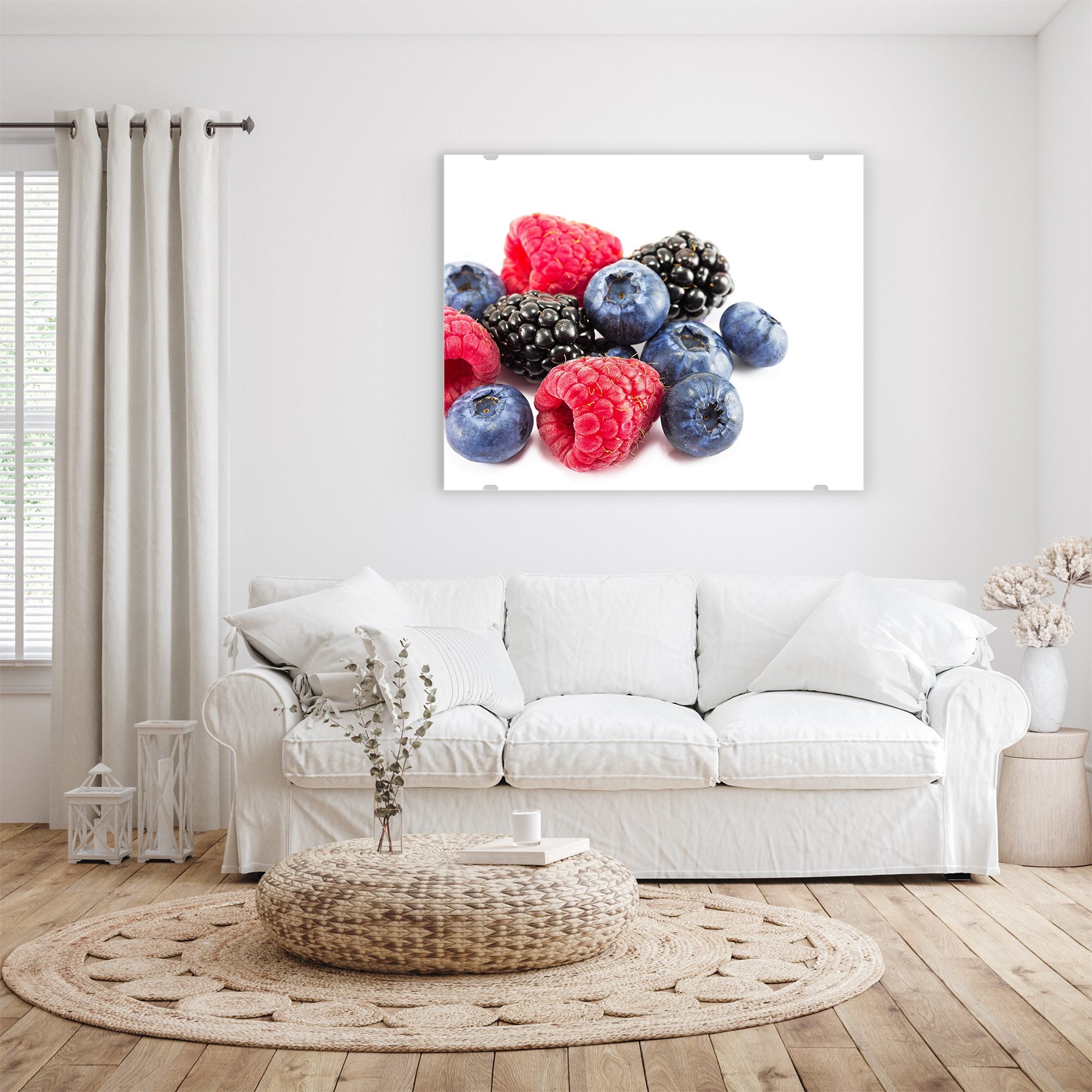 Wandbild - Frische und reife Beeren