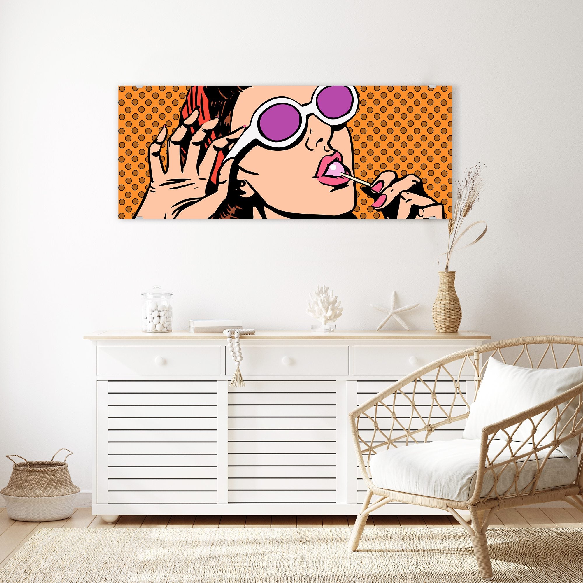 Wandbild - Frau mit Sonnenbrille