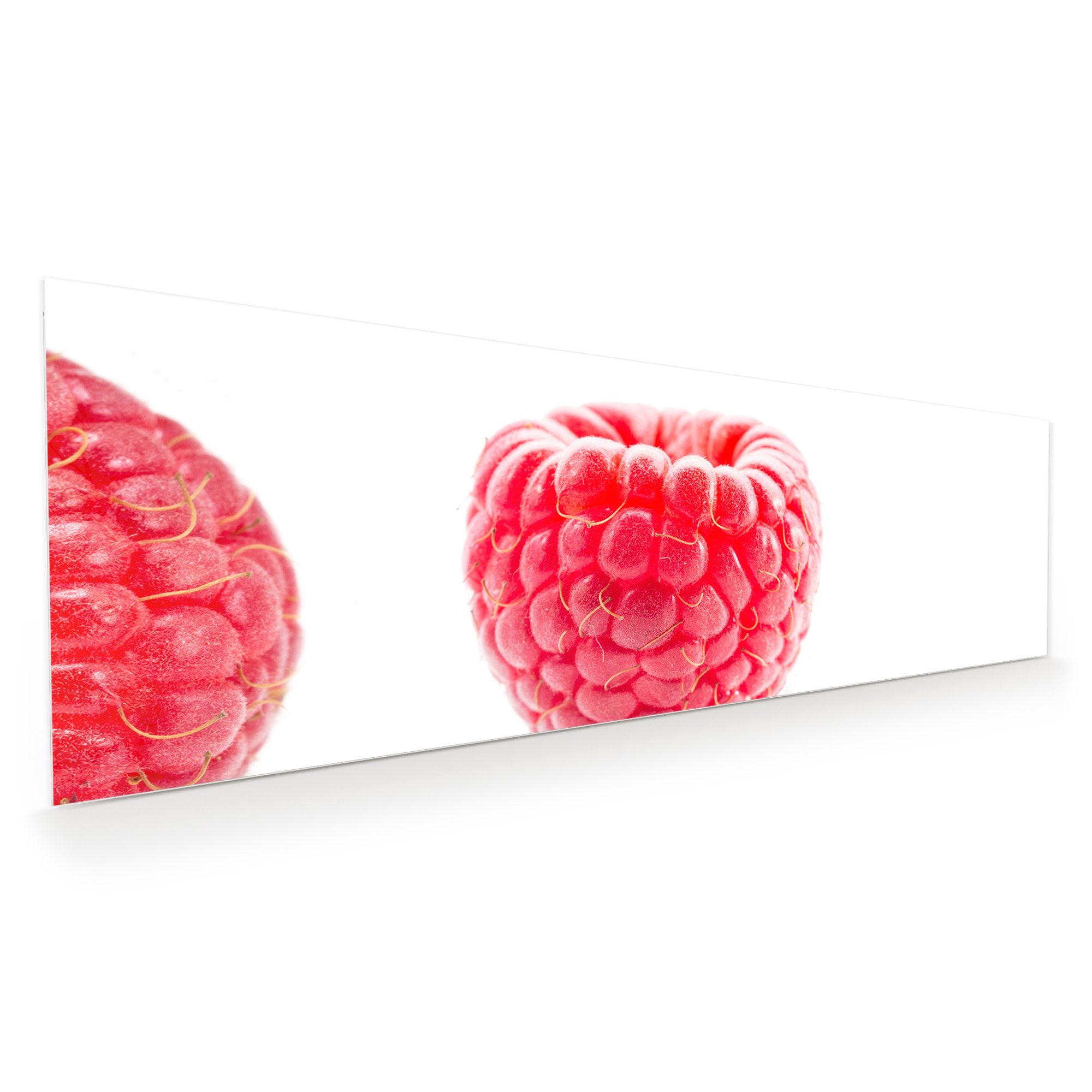 Wandbild - Vier Himbeeren