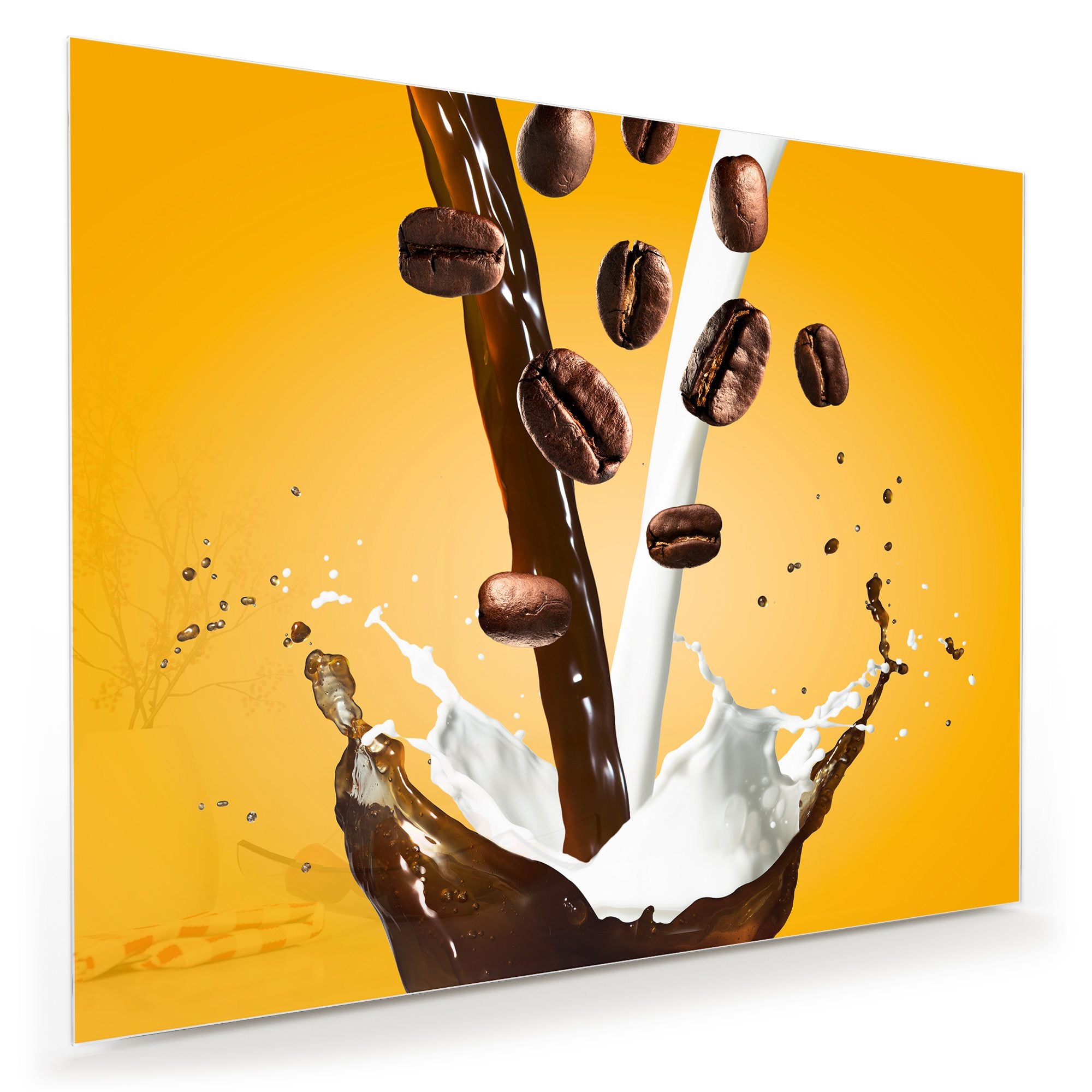 Wandbild - Milch und Kaffeespritzer