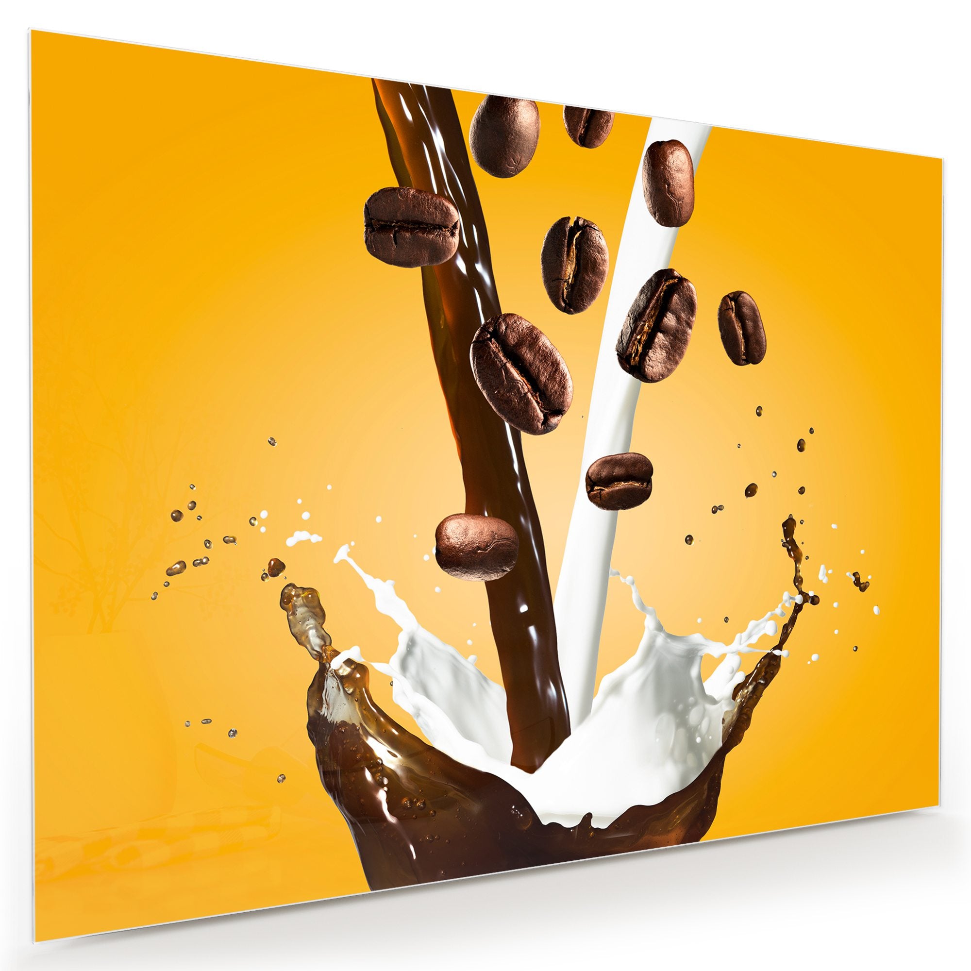 Wandbild - Milch und Kaffeespritzer