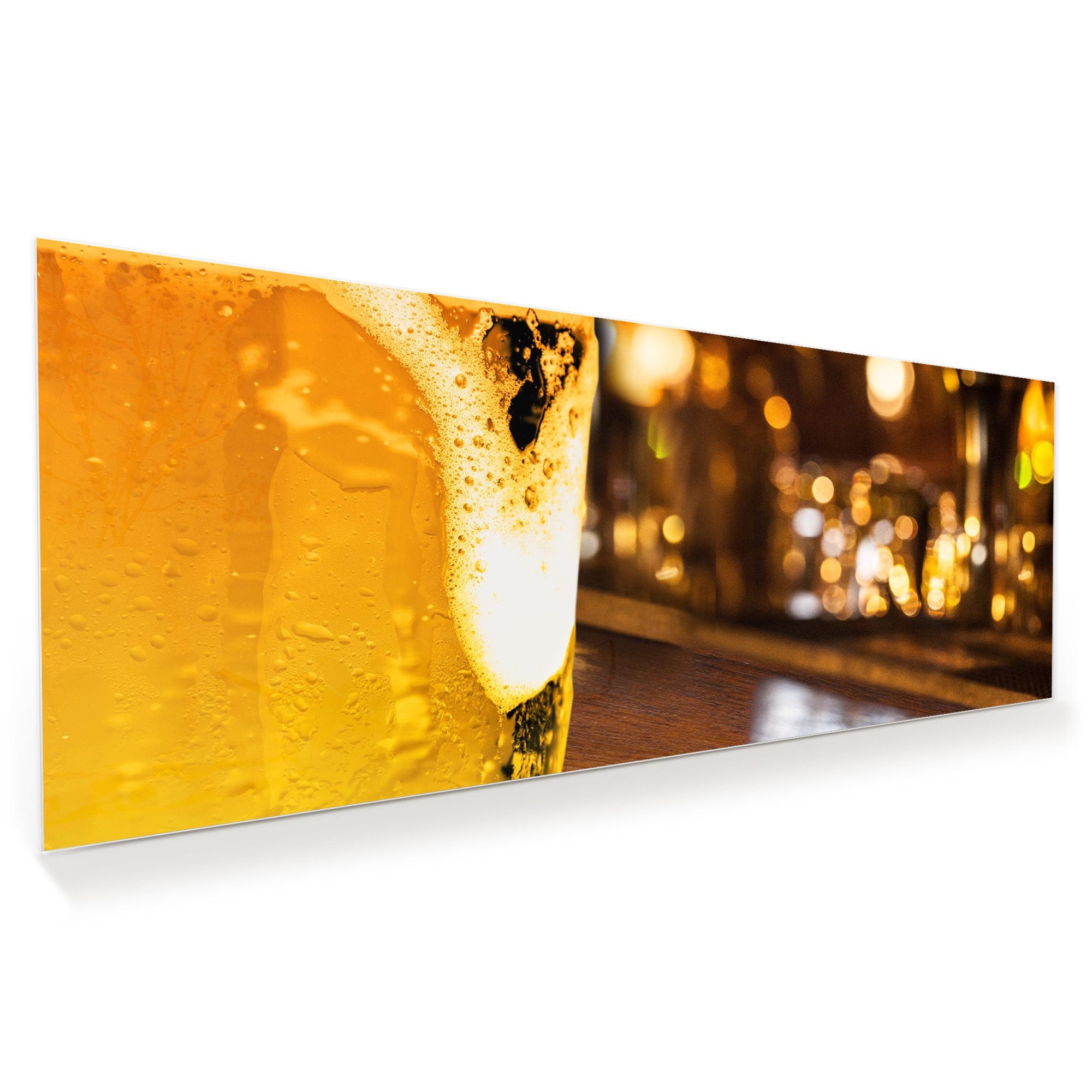 Wandbild - Bierglas auf Bartheke