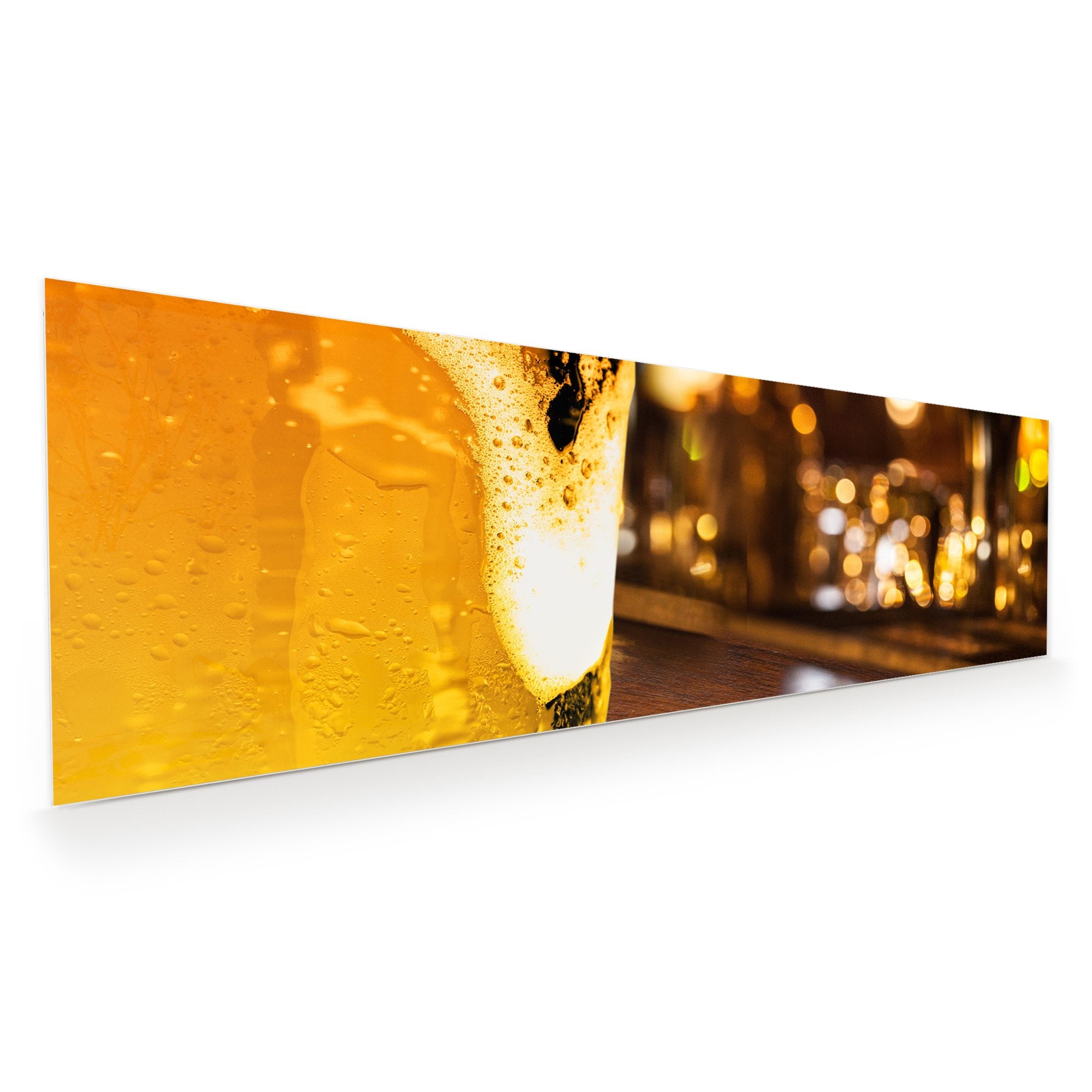 Wandbild - Bierglas auf Bartheke